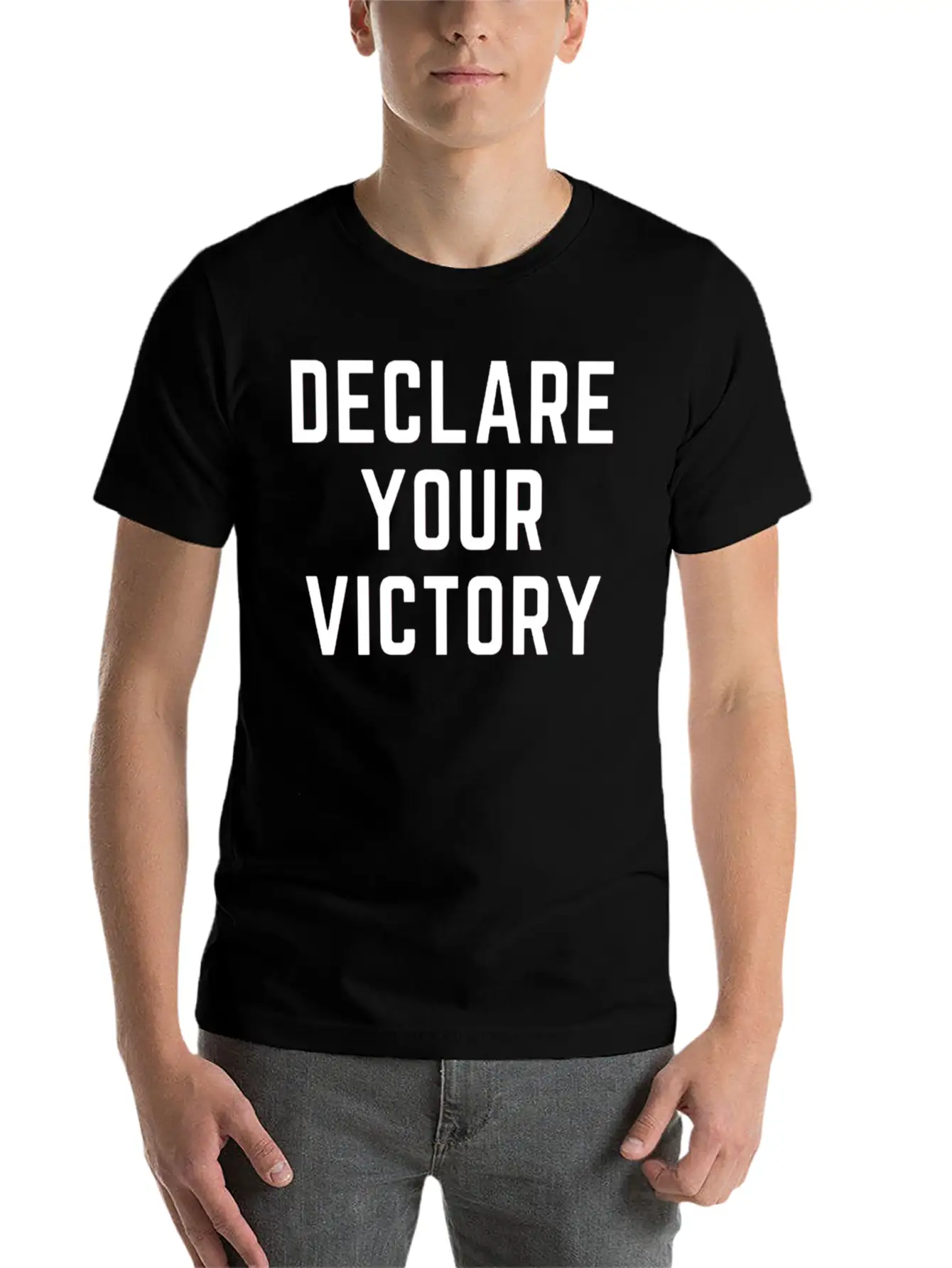 DECLARE YOUR VICTORY Basic Graphic T-Shirt ¨C Daily Comfort In Soft Cotton