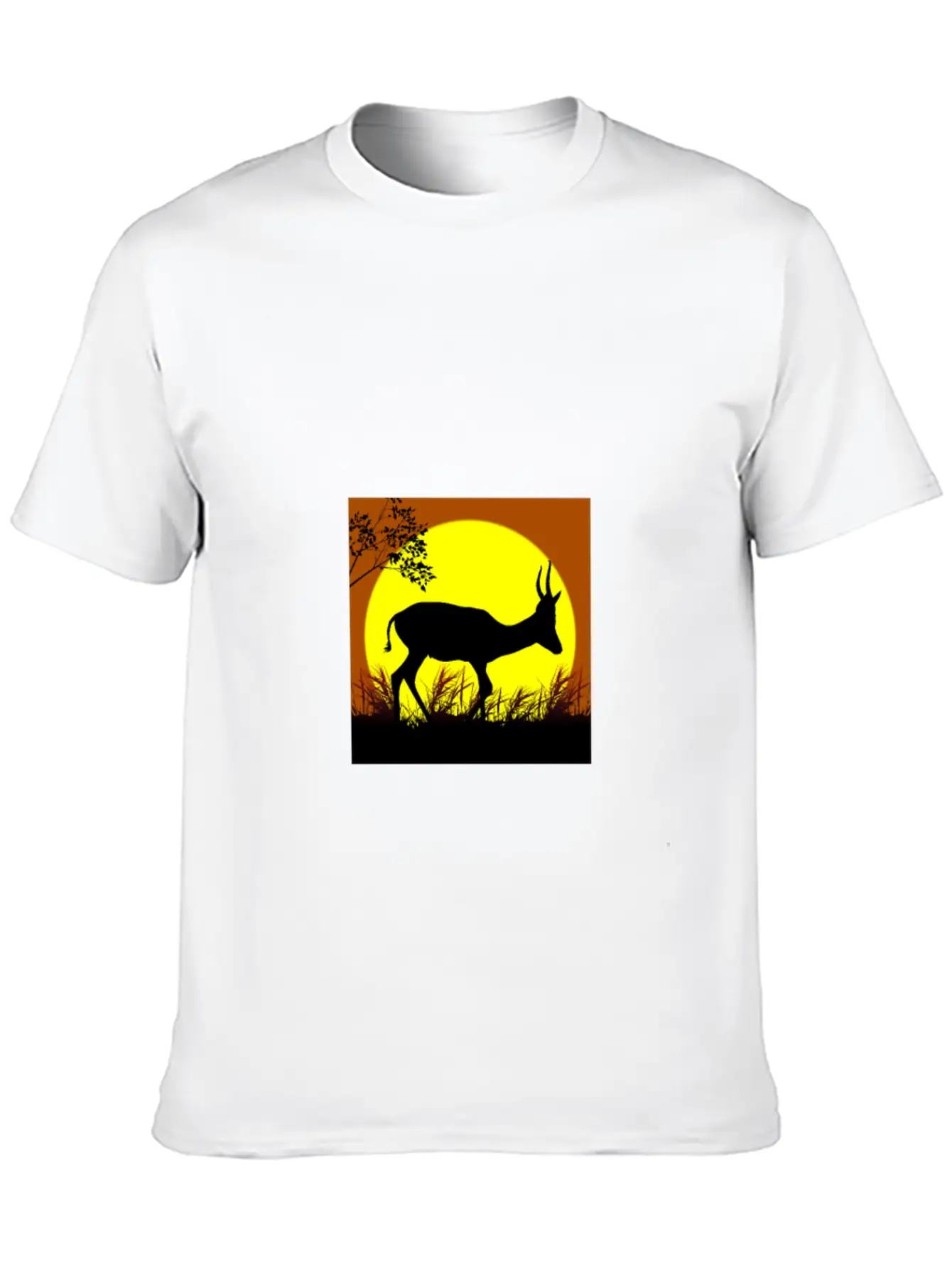 Deer Sunset Basic Graphic T-Shirt ¨C Daily Comfort In Soft Cotton