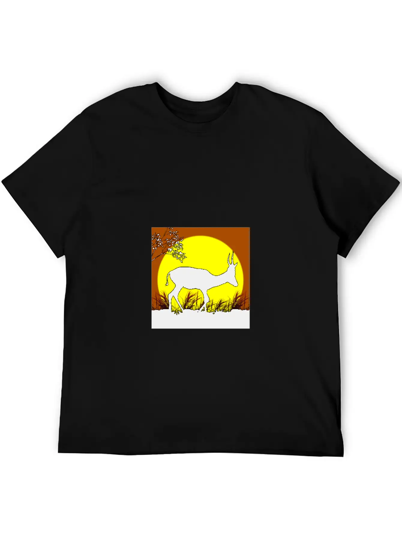 Deer Sunset Basic Graphic T-Shirt ¨C Daily Comfort In Soft Cotton