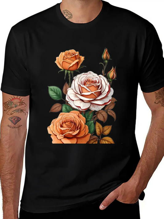 Default_Thanksgiving_themed_rose_bud_flower_high Soft Cotton Short Sleeve Tee ¨C Unisex Wardrobe Staple