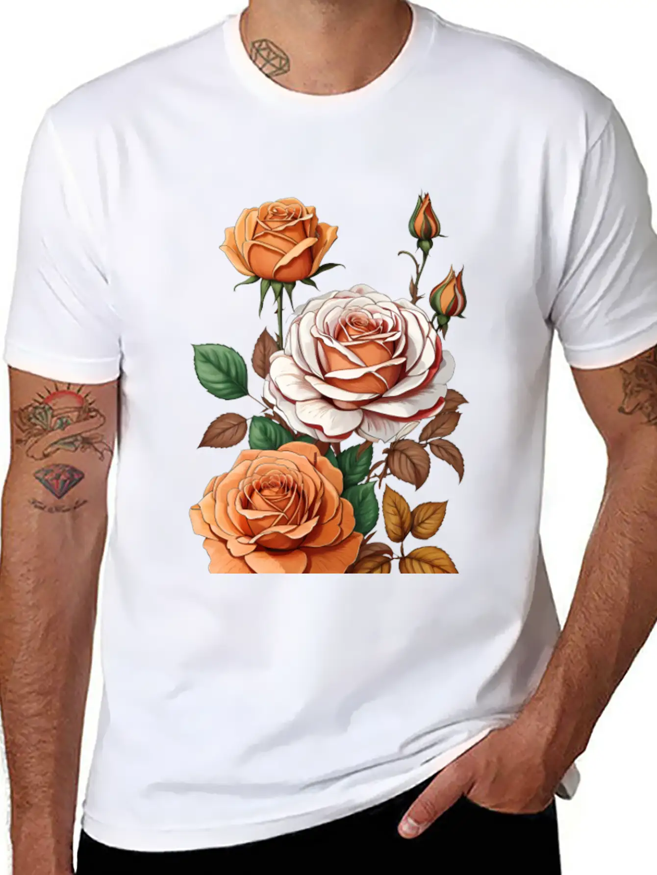 Default_Thanksgiving_themed_rose_bud_flower_high Soft Cotton Short Sleeve Tee ¨C Unisex Wardrobe Staple