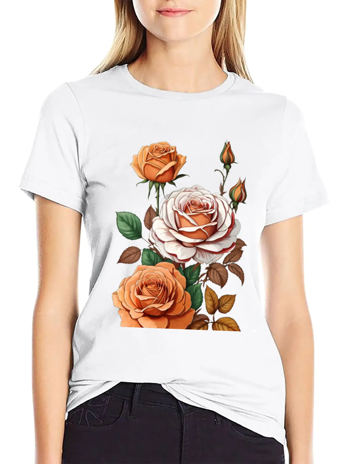 Default_Thanksgiving_themed_rose_bud_flower_high Soft Cotton Short Sleeve Tee ¨C Unisex Wardrobe Staple