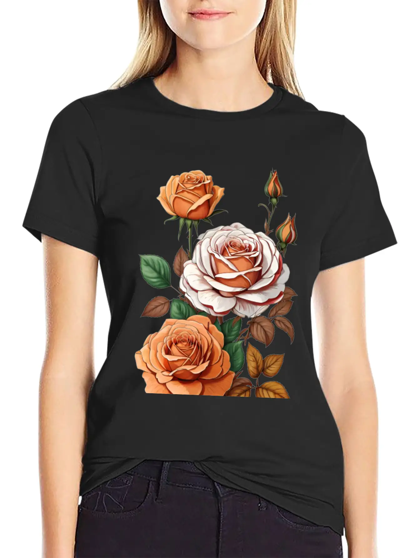 Default_Thanksgiving_themed_rose_bud_flower_high Soft Cotton Short Sleeve Tee ¨C Unisex Wardrobe Staple