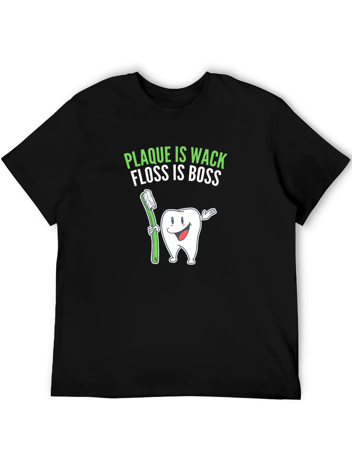 Dental Hygiene Funny Plaque Is Wack Tooth Gift Essential Cotton Tee For Daily Outfits ¨C Unisex Style