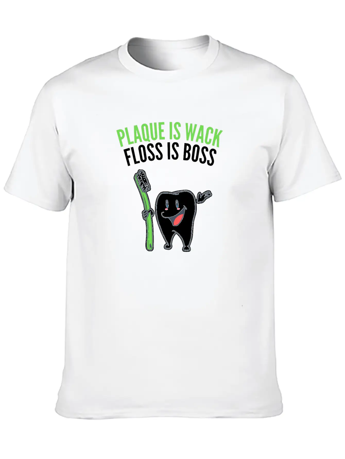 Dental Hygiene Funny Plaque Is Wack Tooth Gift Essential Cotton Tee For Daily Outfits ¨C Unisex Style