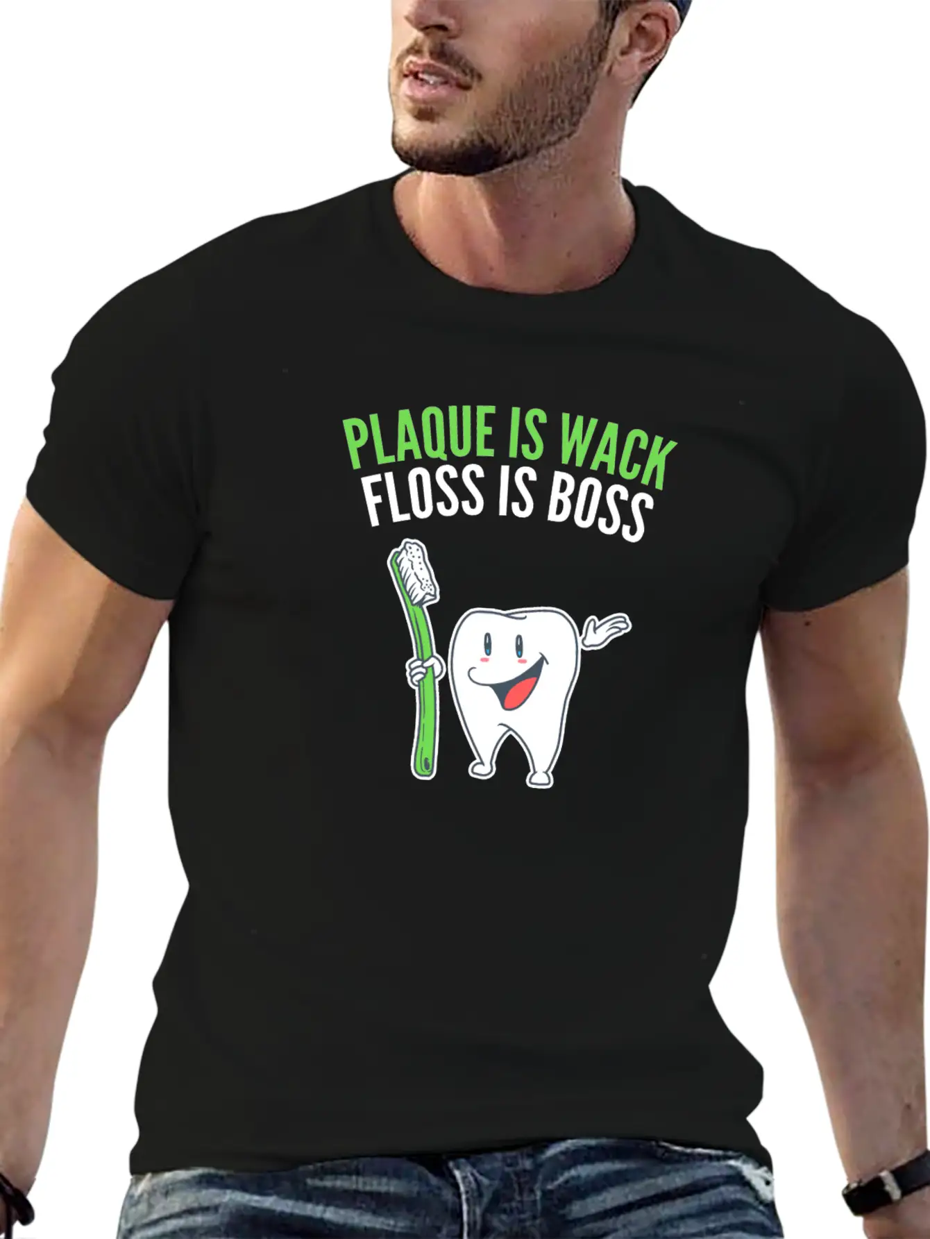 Dental Hygiene Funny Plaque Is Wack Tooth Gift Soft Cotton Short Sleeve Tee ¨C Unisex Wardrobe Staple