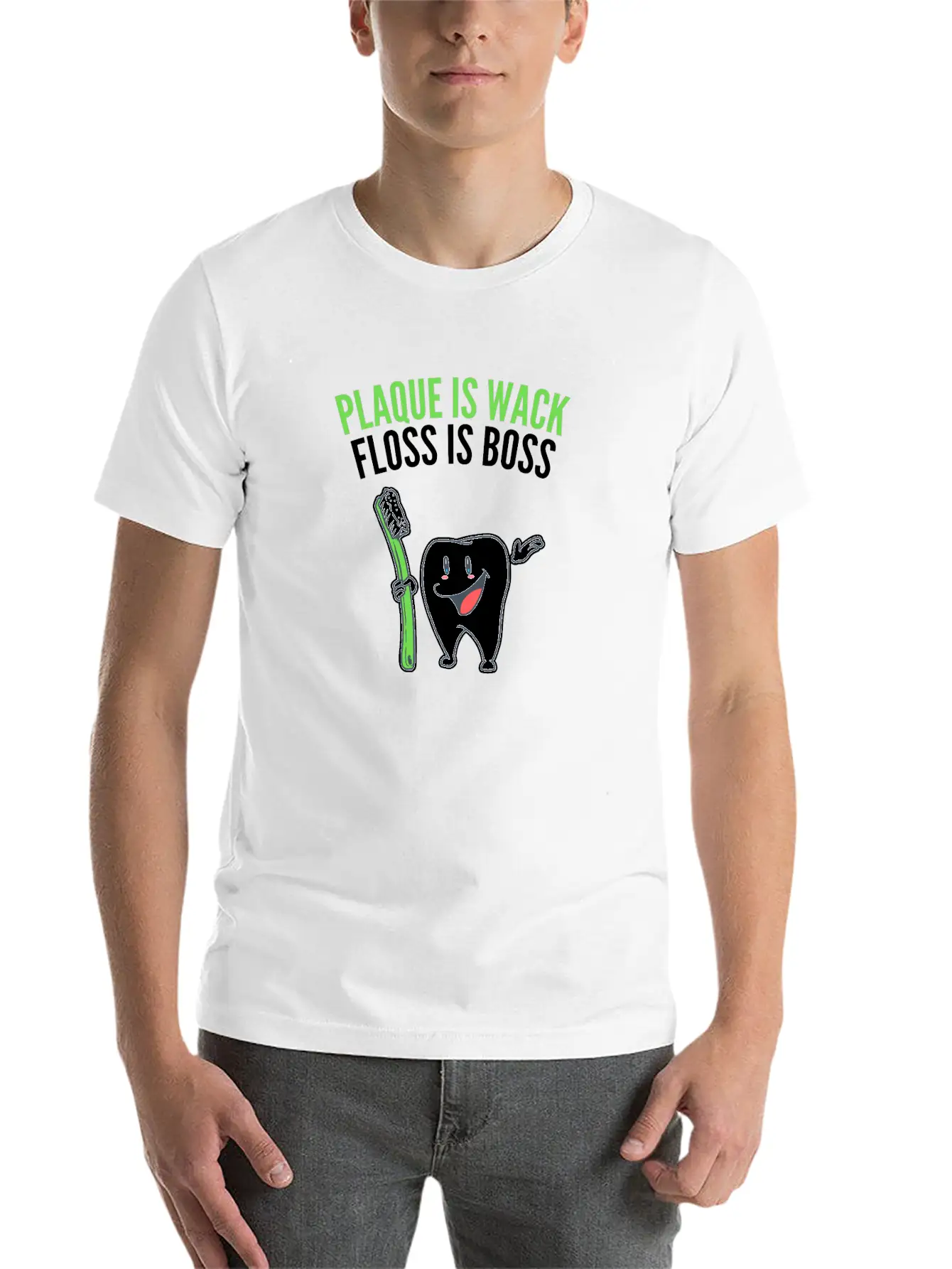 Dental Hygiene Funny Plaque Is Wack Tooth Gift Soft Cotton Short Sleeve Tee ¨C Unisex Wardrobe Staple