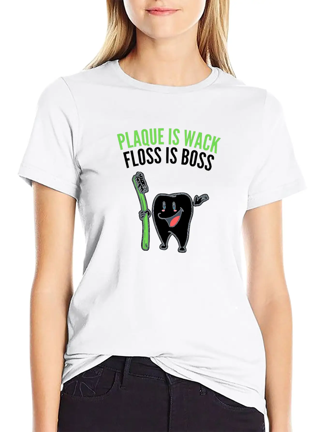 Dental Hygiene Funny Plaque Is Wack Tooth Gift Soft Cotton Short Sleeve Tee ¨C Unisex Wardrobe Staple