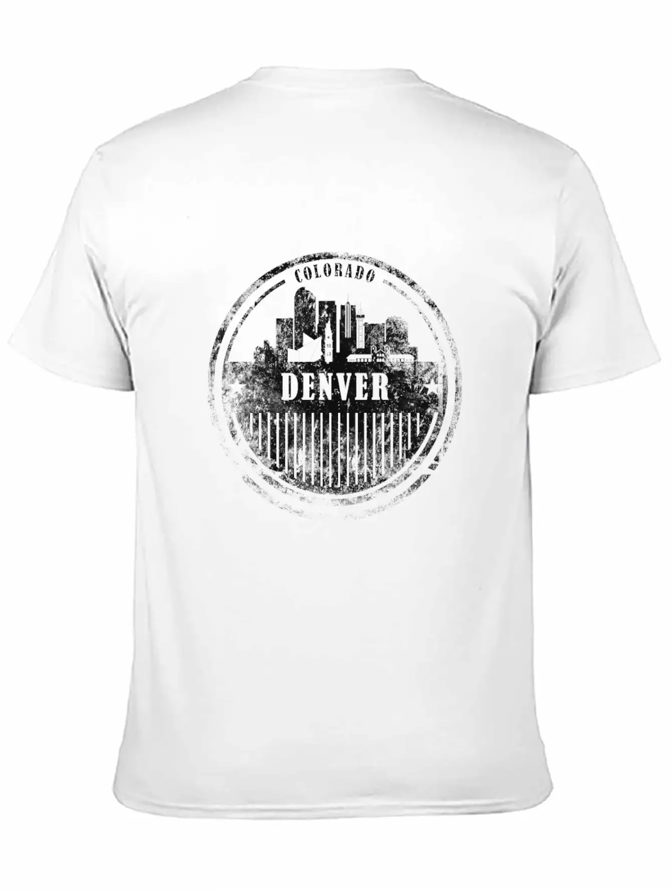 Denver Grunge Skyline Essential Cotton Tee For Daily Outfits ¨C Unisex Style