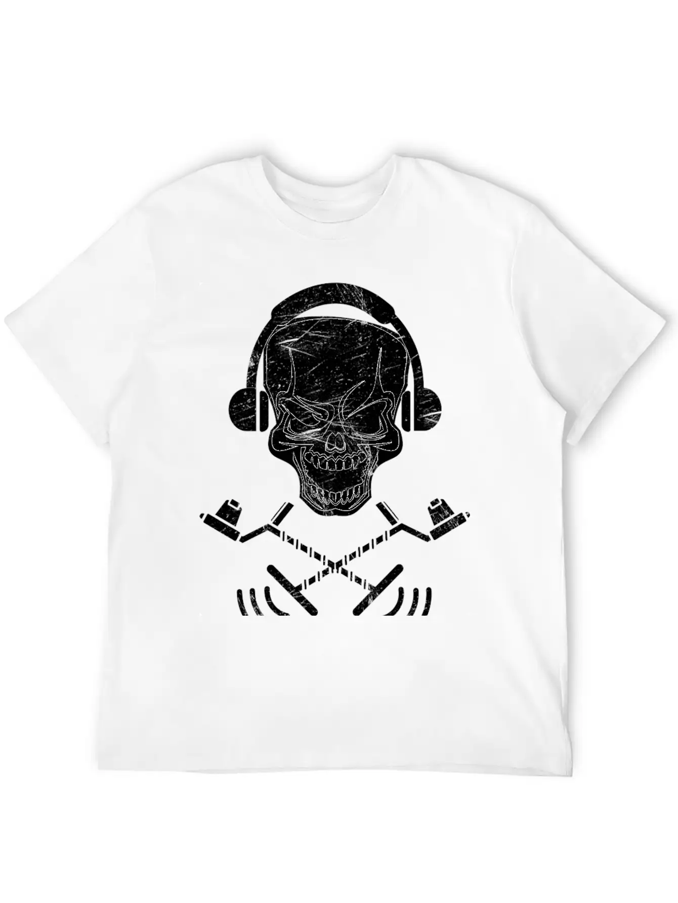 Detectoring Metal Detector Skull Basic Graphic T-Shirt ¨C Daily Comfort In Soft Cotton