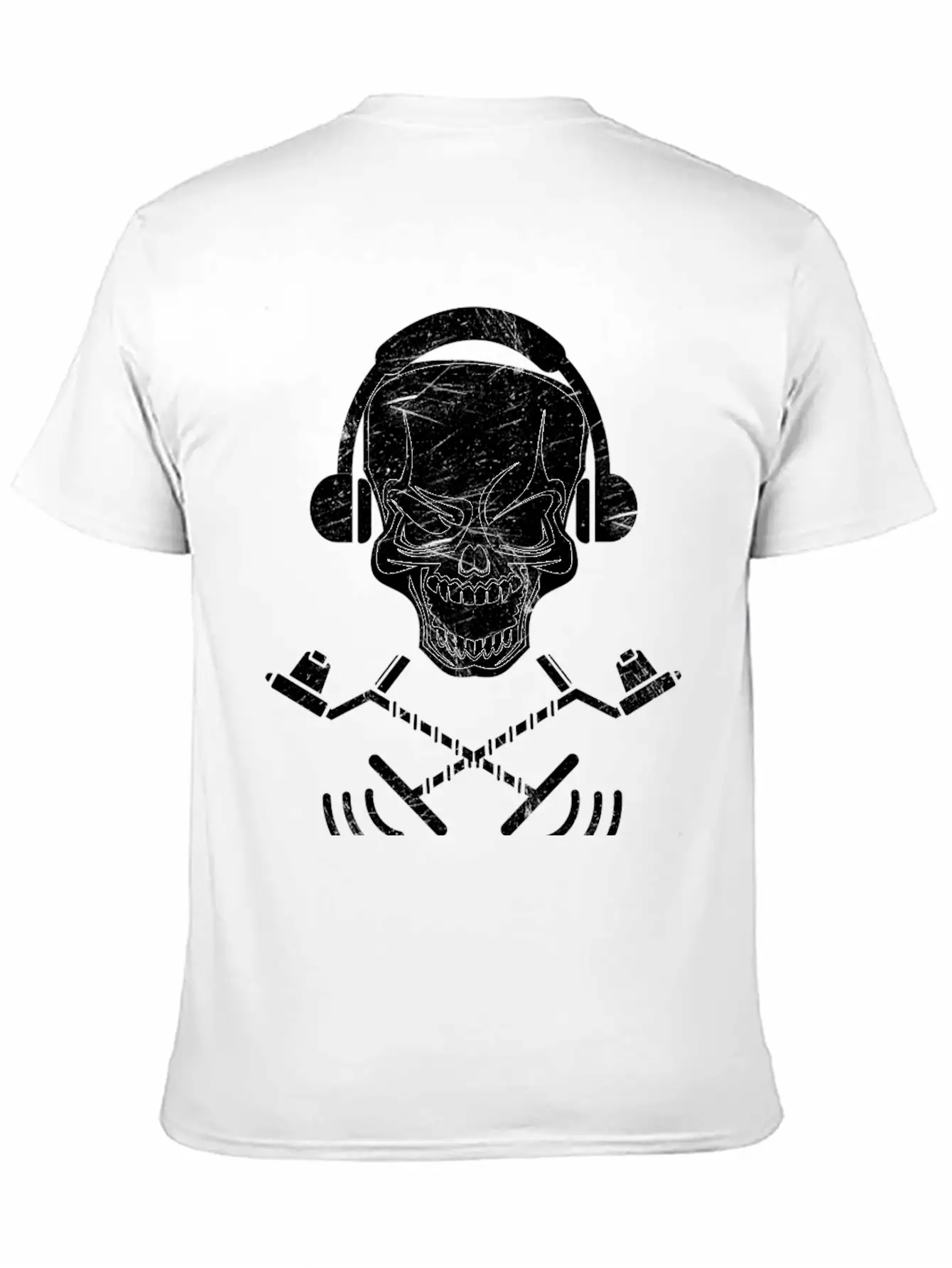 Detectoring Metal Detector Skull Basic Graphic T-Shirt ¨C Daily Comfort In Soft Cotton