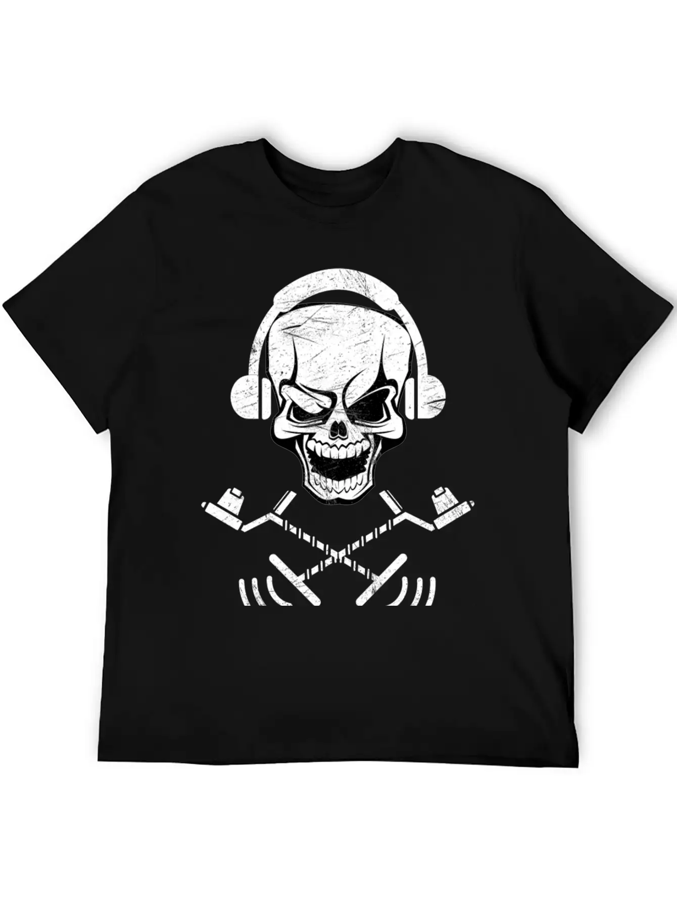 Detectoring Metal Detector Skull Basic Graphic T-Shirt ¨C Daily Comfort In Soft Cotton