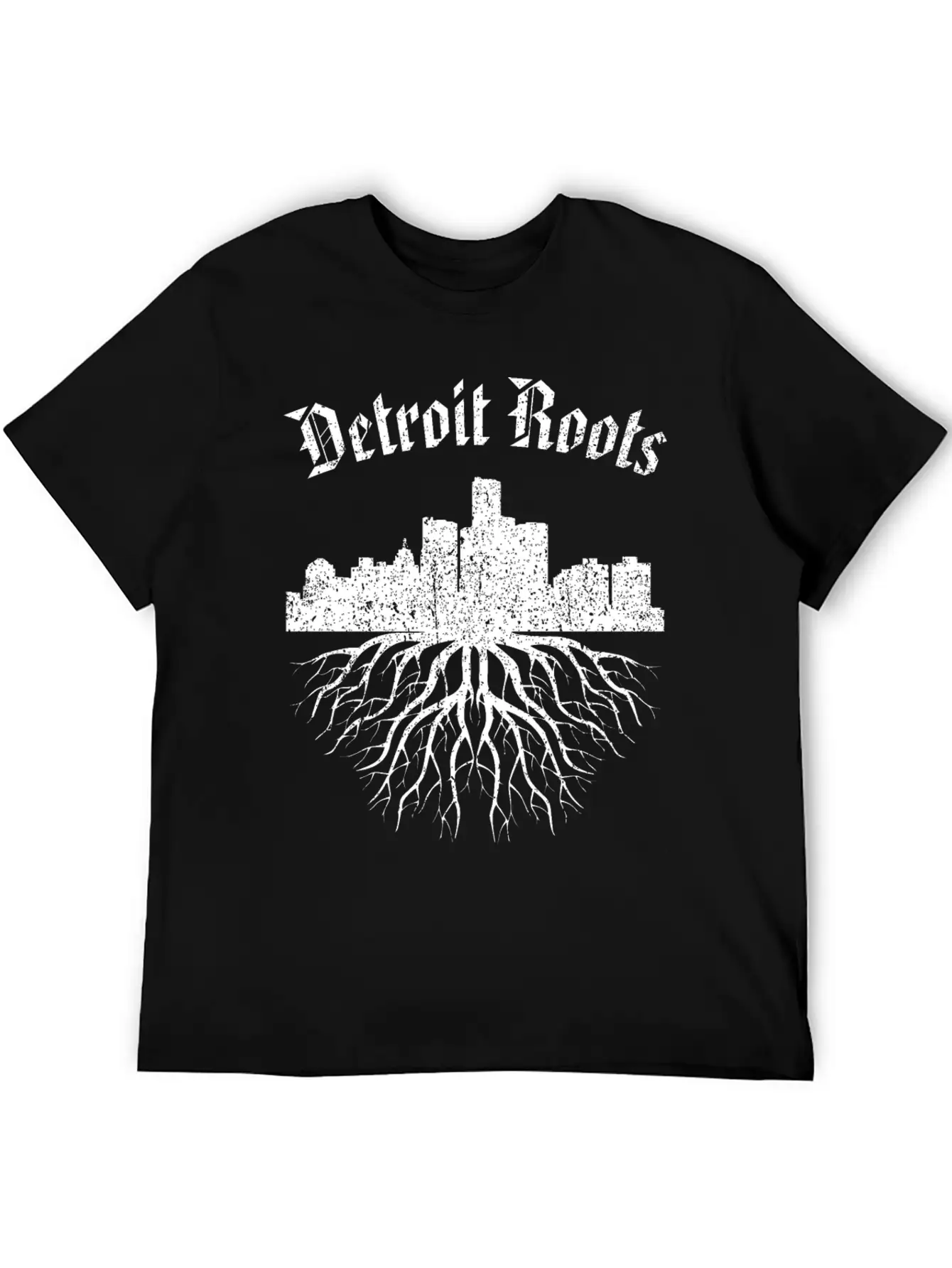 Detroit Roots Vintage Essential Cotton Tee For Daily Outfits ¨C Unisex Style