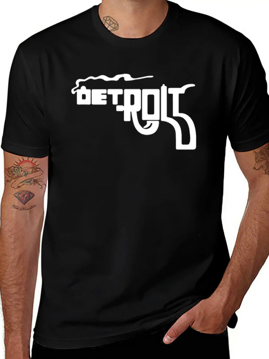 DETROIT 'SMOKING GUN' Soft Cotton Short Sleeve Tee ¨C Unisex Wardrobe Staple