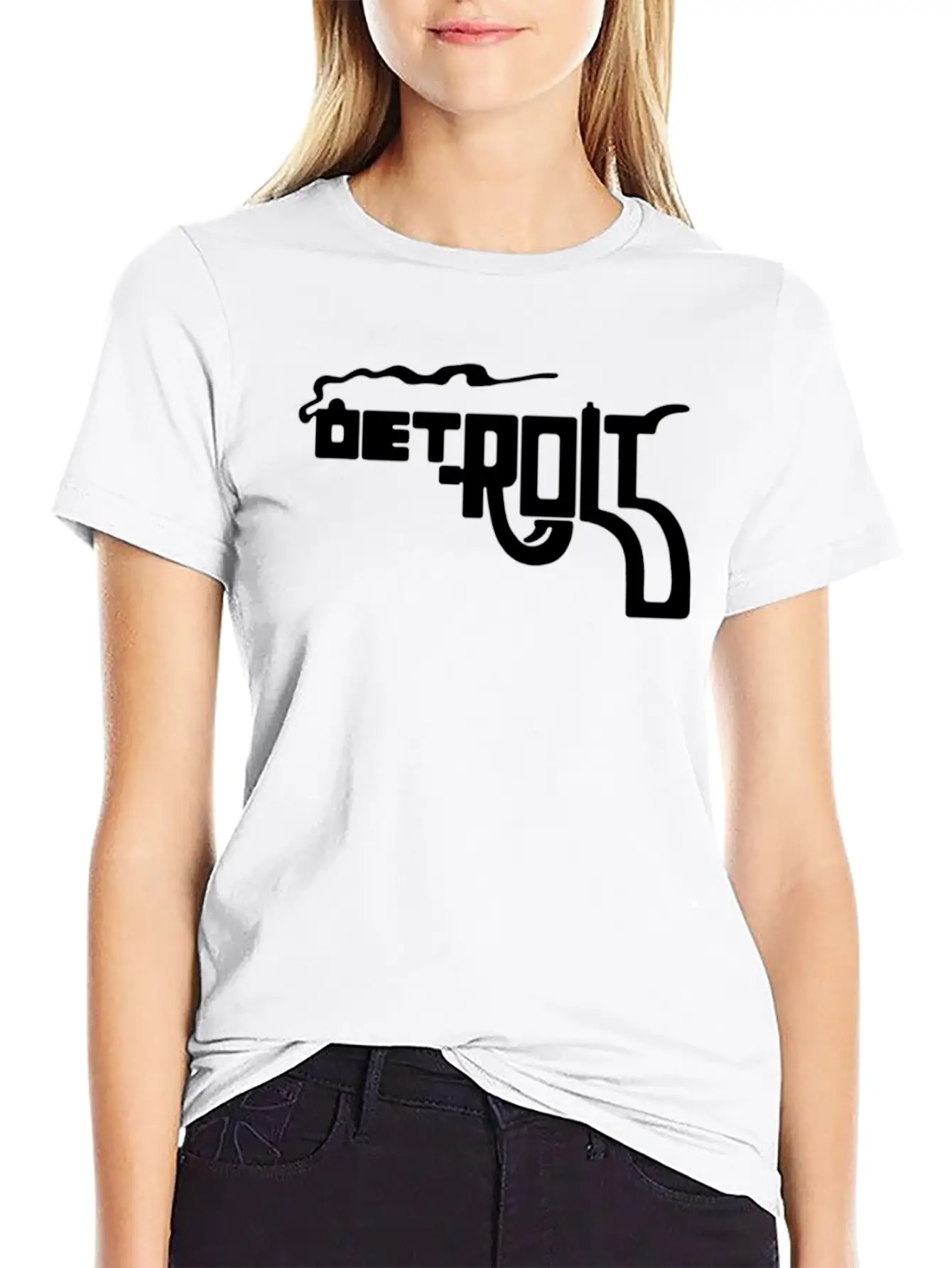 DETROIT 'SMOKING GUN' Soft Cotton Short Sleeve Tee ¨C Unisex Wardrobe Staple