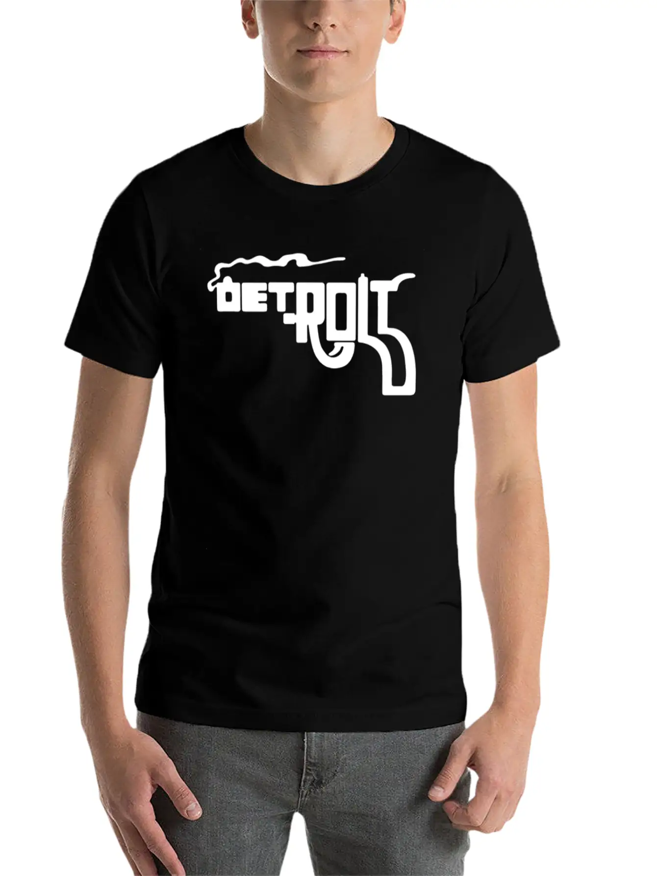 DETROIT 'SMOKING GUN' Soft Cotton Short Sleeve Tee ¨C Unisex Wardrobe Staple