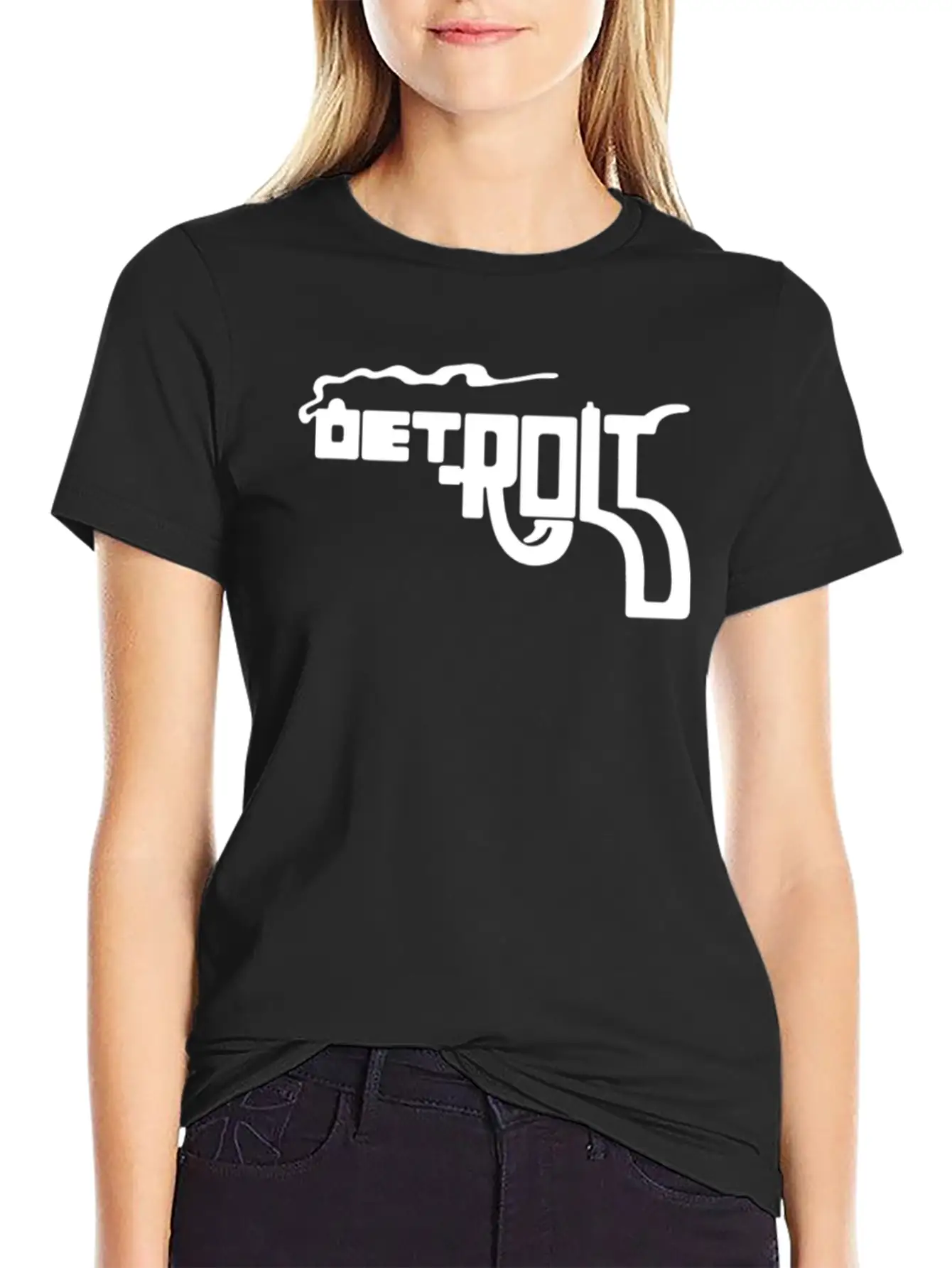DETROIT 'SMOKING GUN' Soft Cotton Short Sleeve Tee ¨C Unisex Wardrobe Staple