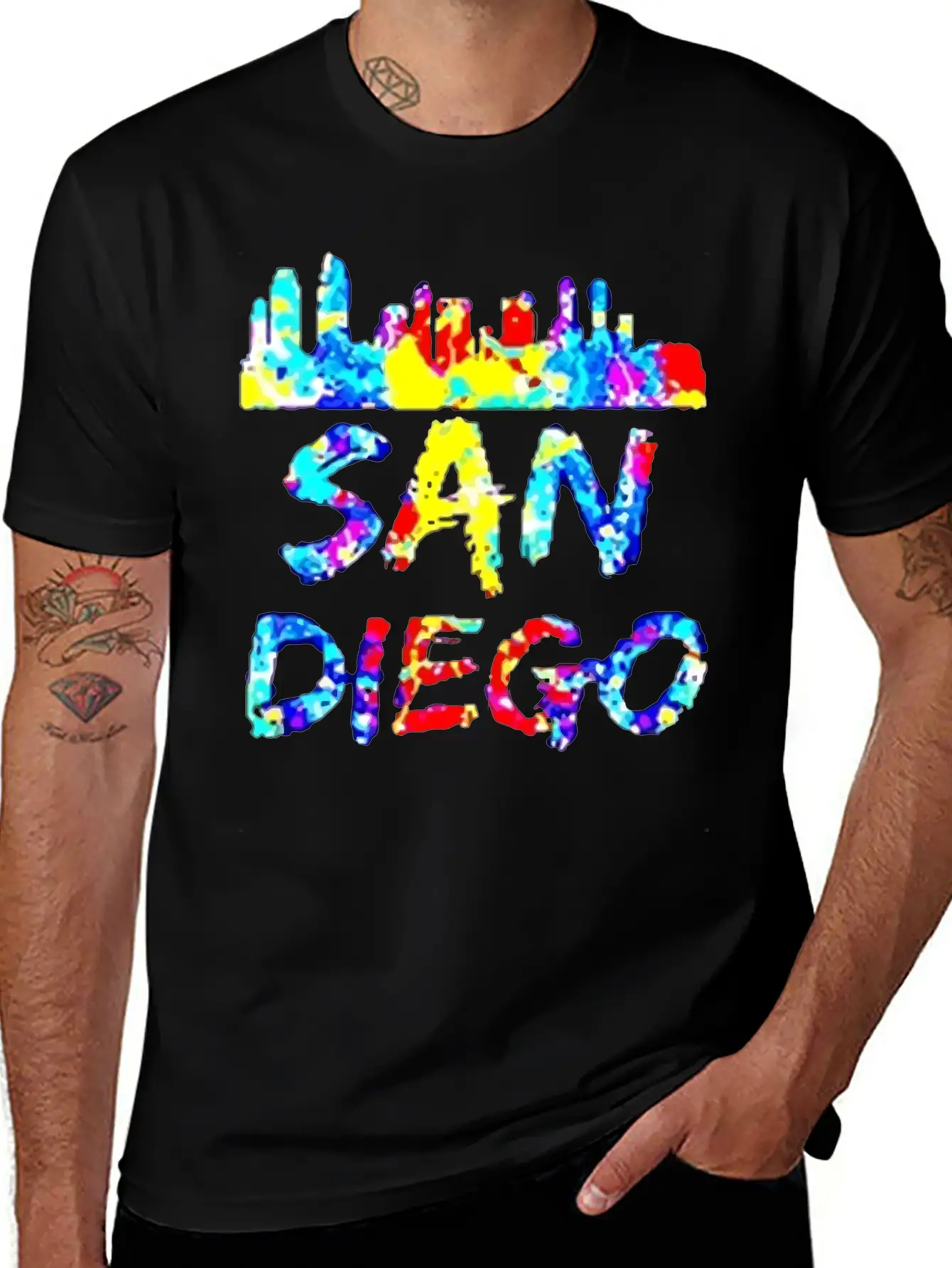 Diego California Paint Splatter Soft Cotton Short Sleeve Tee ¨C Unisex Wardrobe Staple