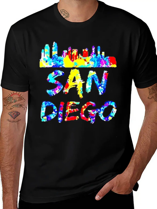 Diego California Paint Splatter Soft Cotton Short Sleeve Tee ¨C Unisex Wardrobe Staple