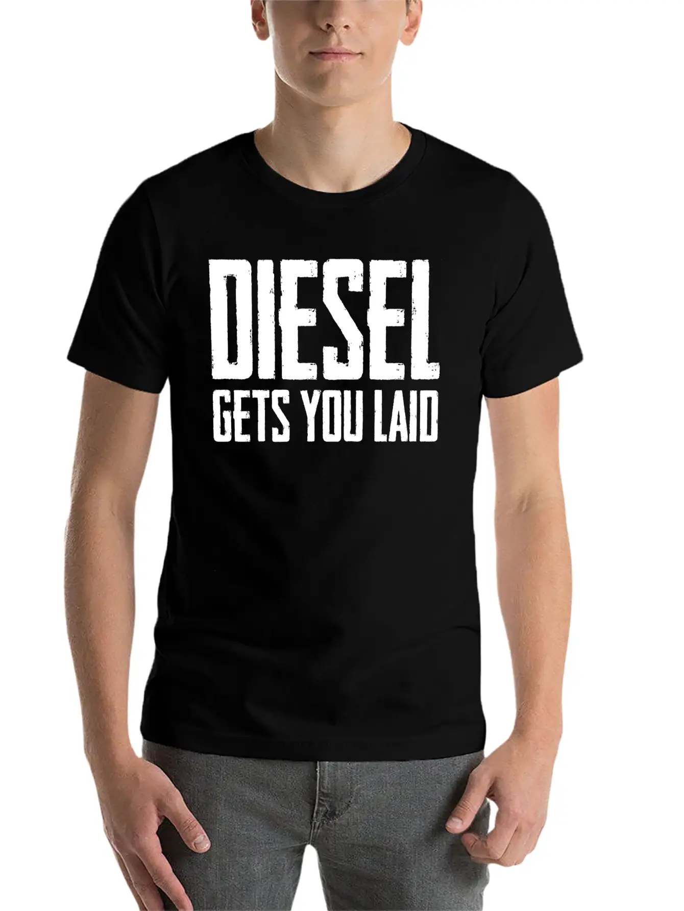 Diesel Gets You Laid Truck Driver Gift Essential Cotton Tee For Daily Outfits ¨C Unisex Style