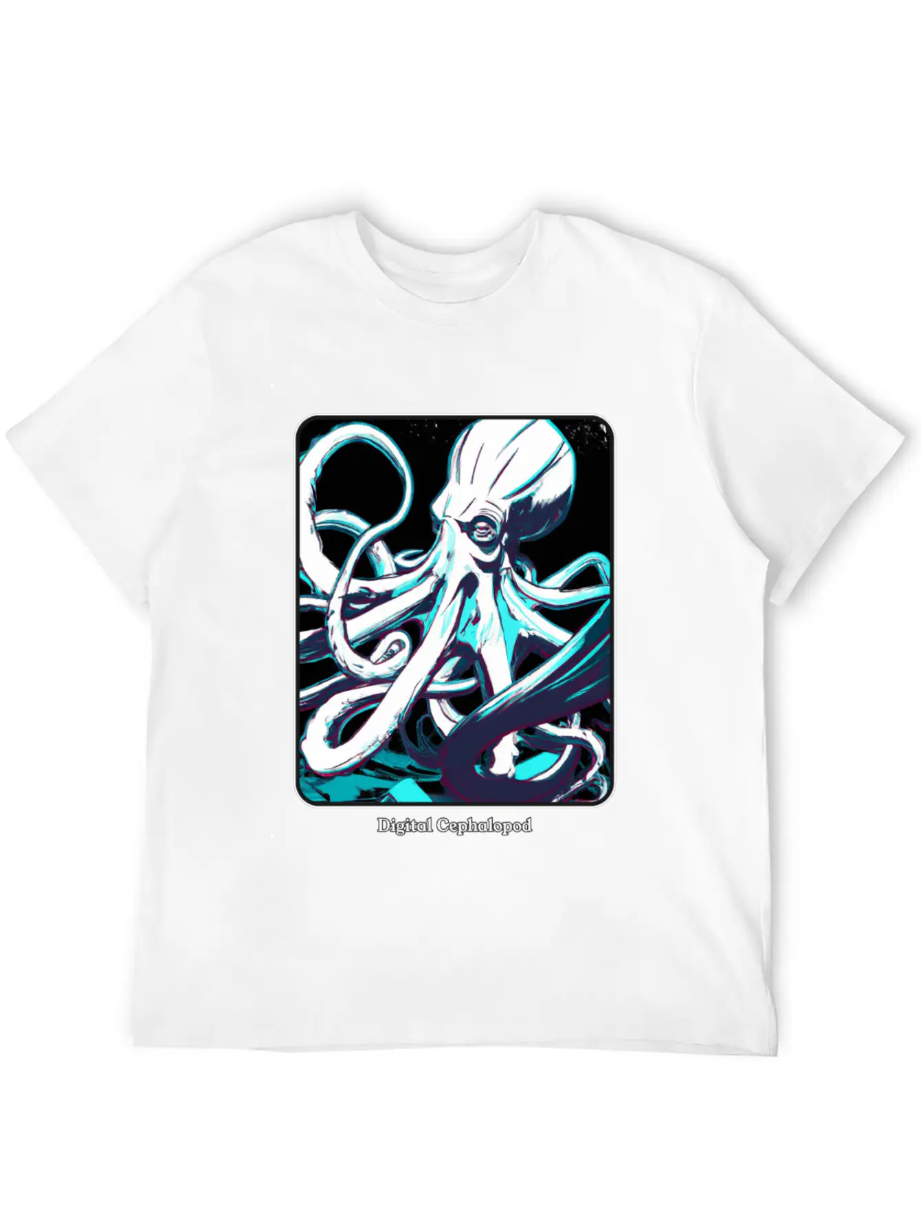 Digital Realm Cephalopod - A Kraken Essential Cotton Tee For Daily Outfits ¨C Unisex Style