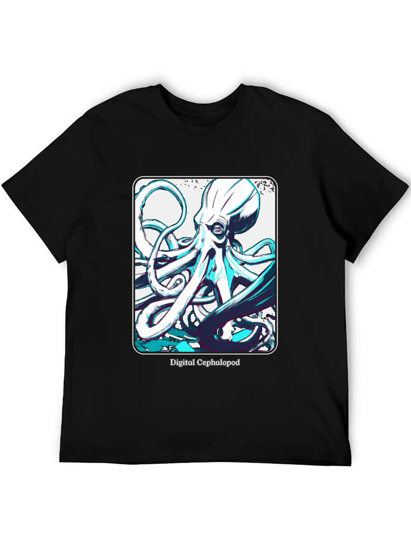 Digital Realm Cephalopod - A Kraken Essential Cotton Tee For Daily Outfits ¨C Unisex Style
