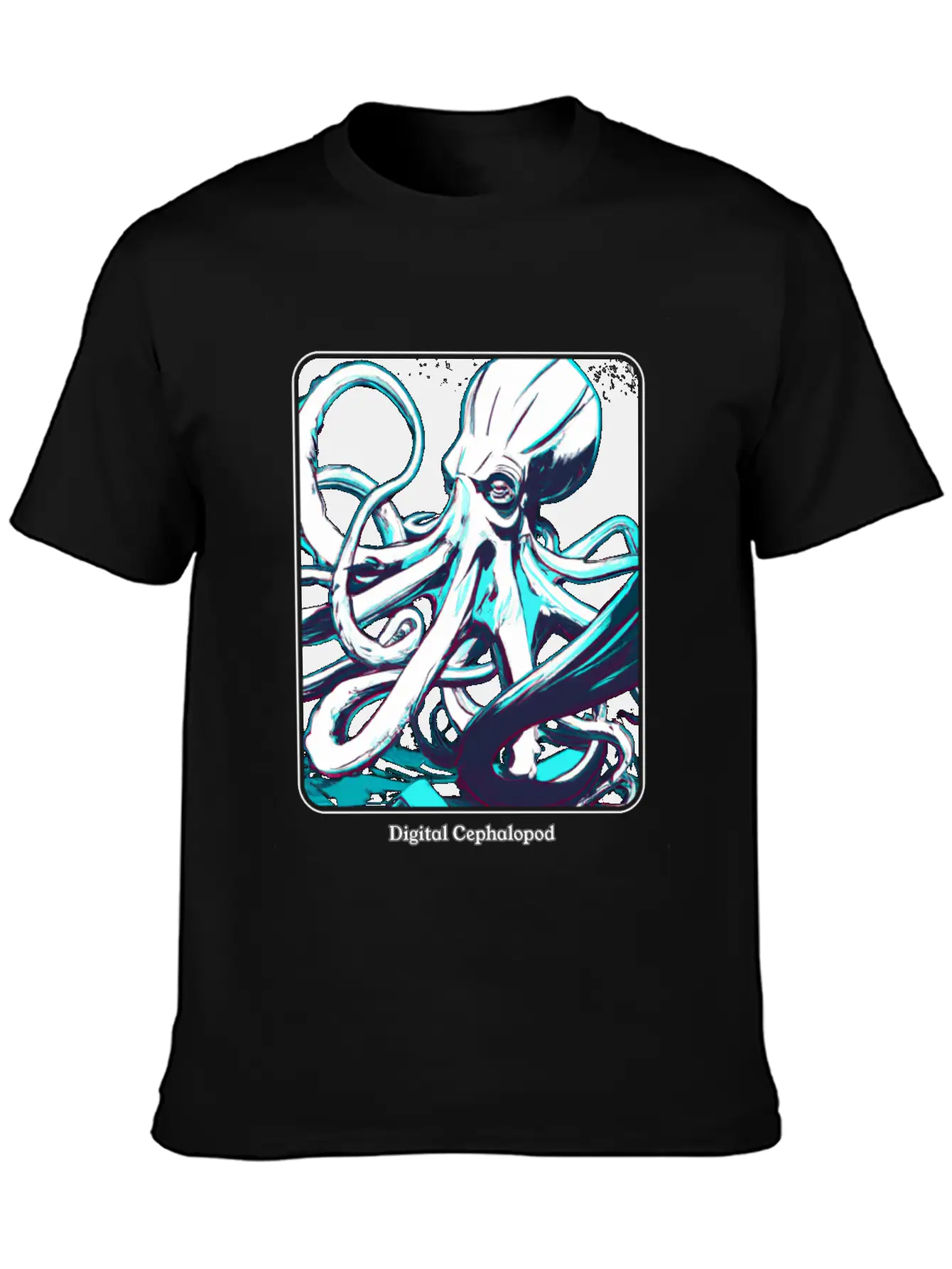 Digital Realm Cephalopod - A Kraken Essential Cotton Tee For Daily Outfits ¨C Unisex Style