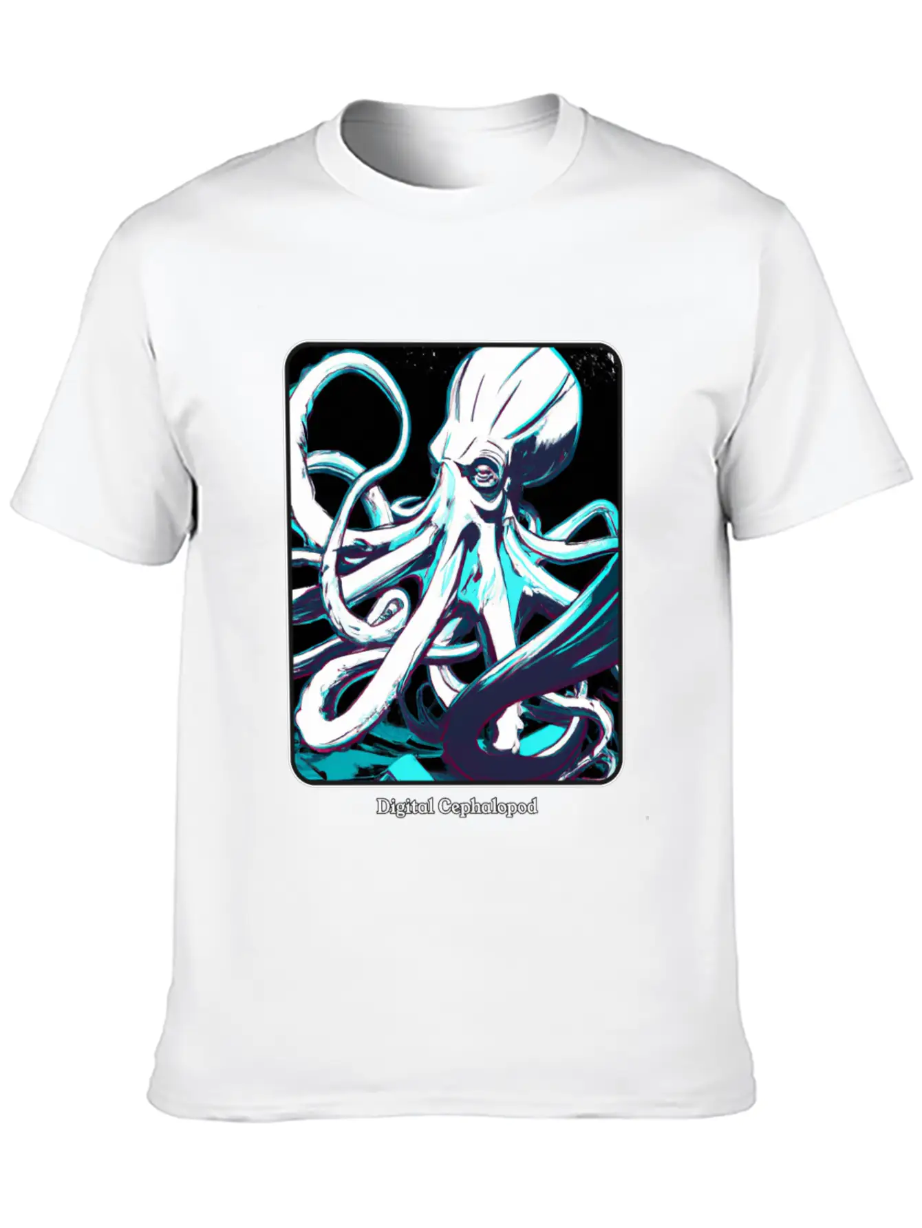 Digital Realm Cephalopod - A Kraken Essential Cotton Tee For Daily Outfits ¨C Unisex Style