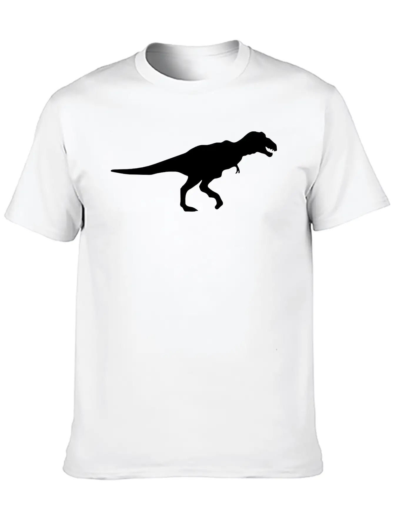 Dinosaur Vector Silhouette Basic Graphic T-Shirt ¨C Daily Comfort In Soft Cotton