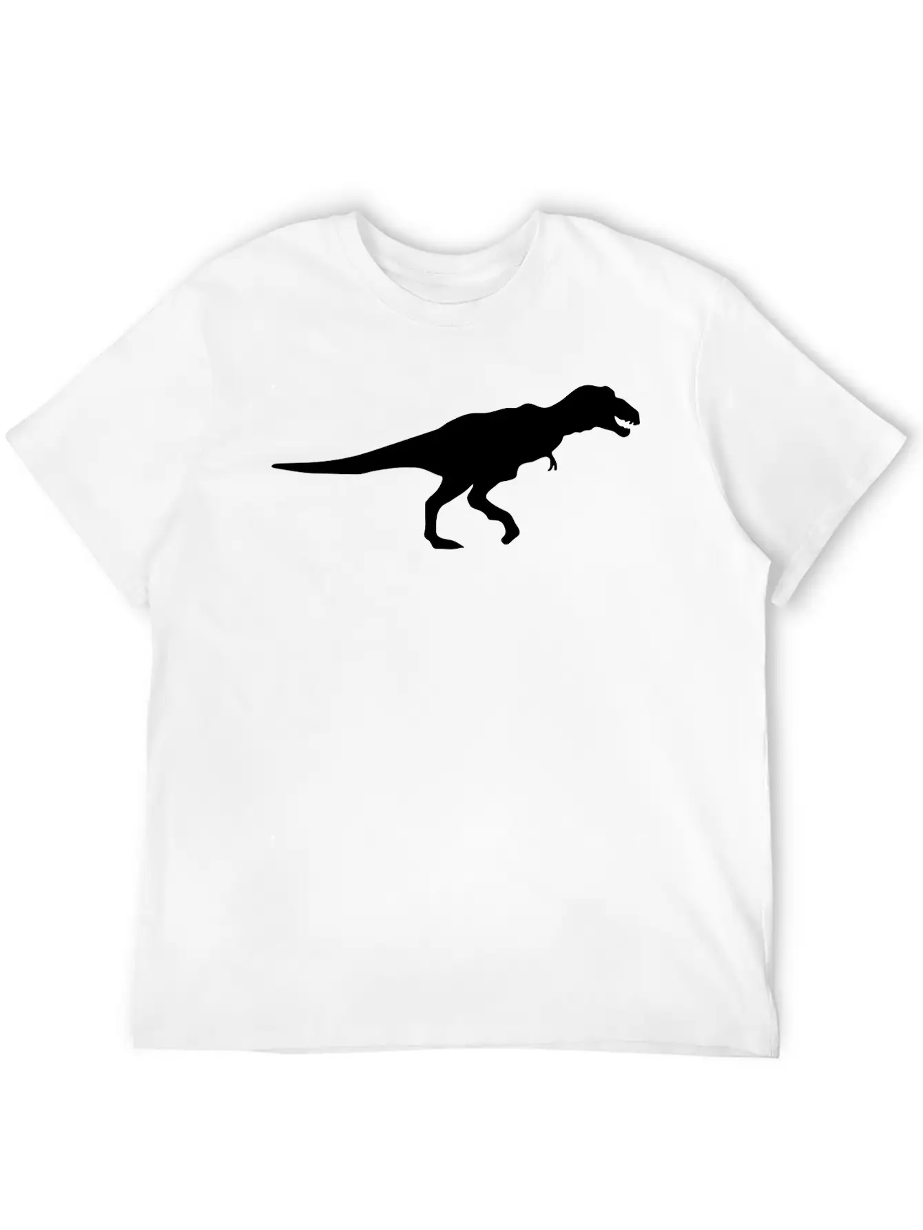 Dinosaur Vector Silhouette Basic Graphic T-Shirt ¨C Daily Comfort In Soft Cotton
