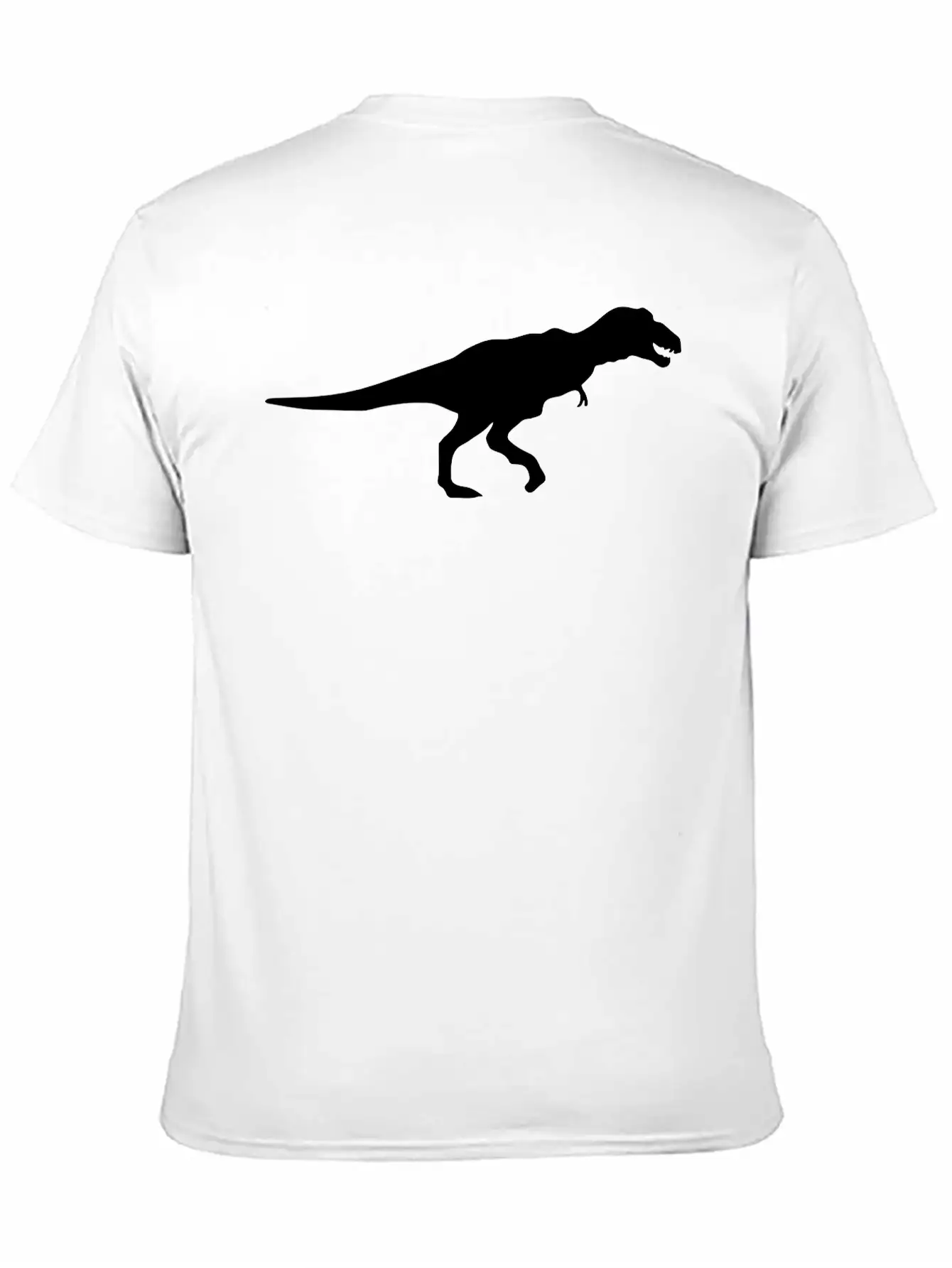 Dinosaur Vector Silhouette Basic Graphic T-Shirt ¨C Daily Comfort In Soft Cotton