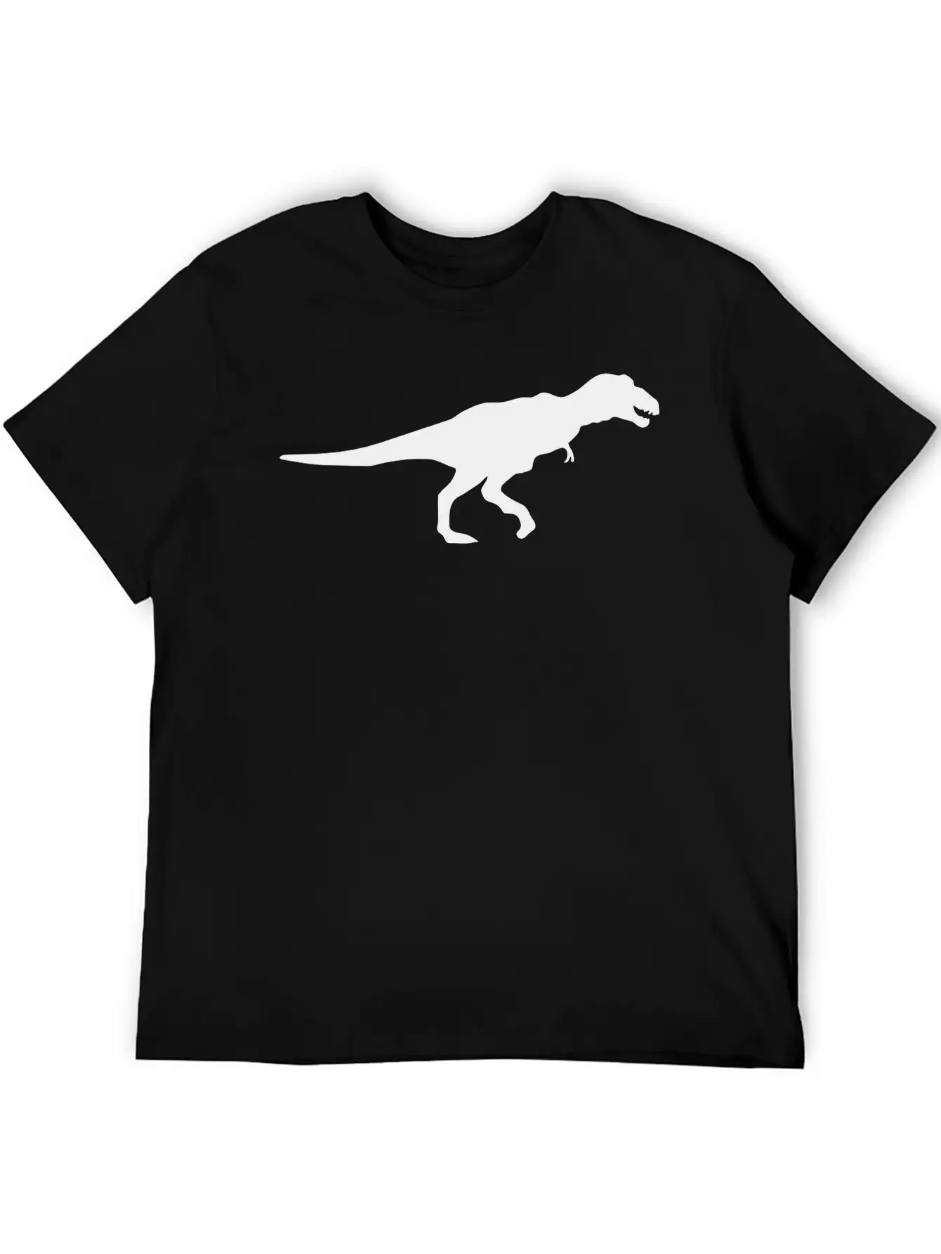 Dinosaur Vector Silhouette Basic Graphic T-Shirt ¨C Daily Comfort In Soft Cotton