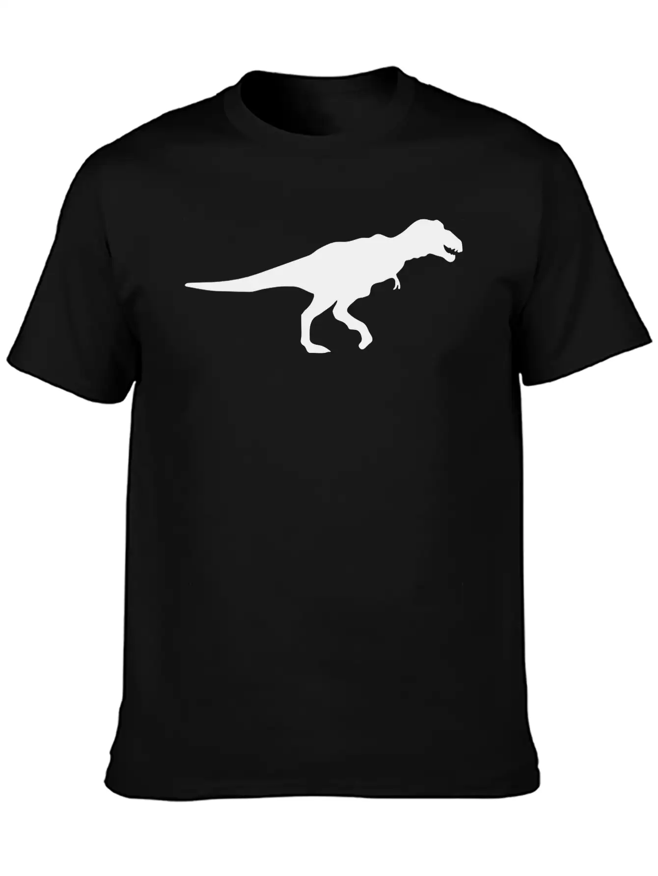 Dinosaur Vector Silhouette Basic Graphic T-Shirt ¨C Daily Comfort In Soft Cotton