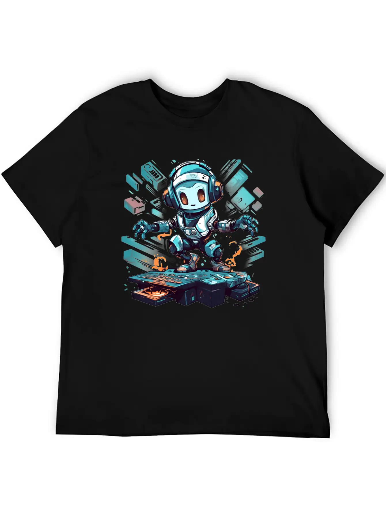 Disco Bot Groove Essential Cotton Tee For Daily Outfits ¨C Unisex Style