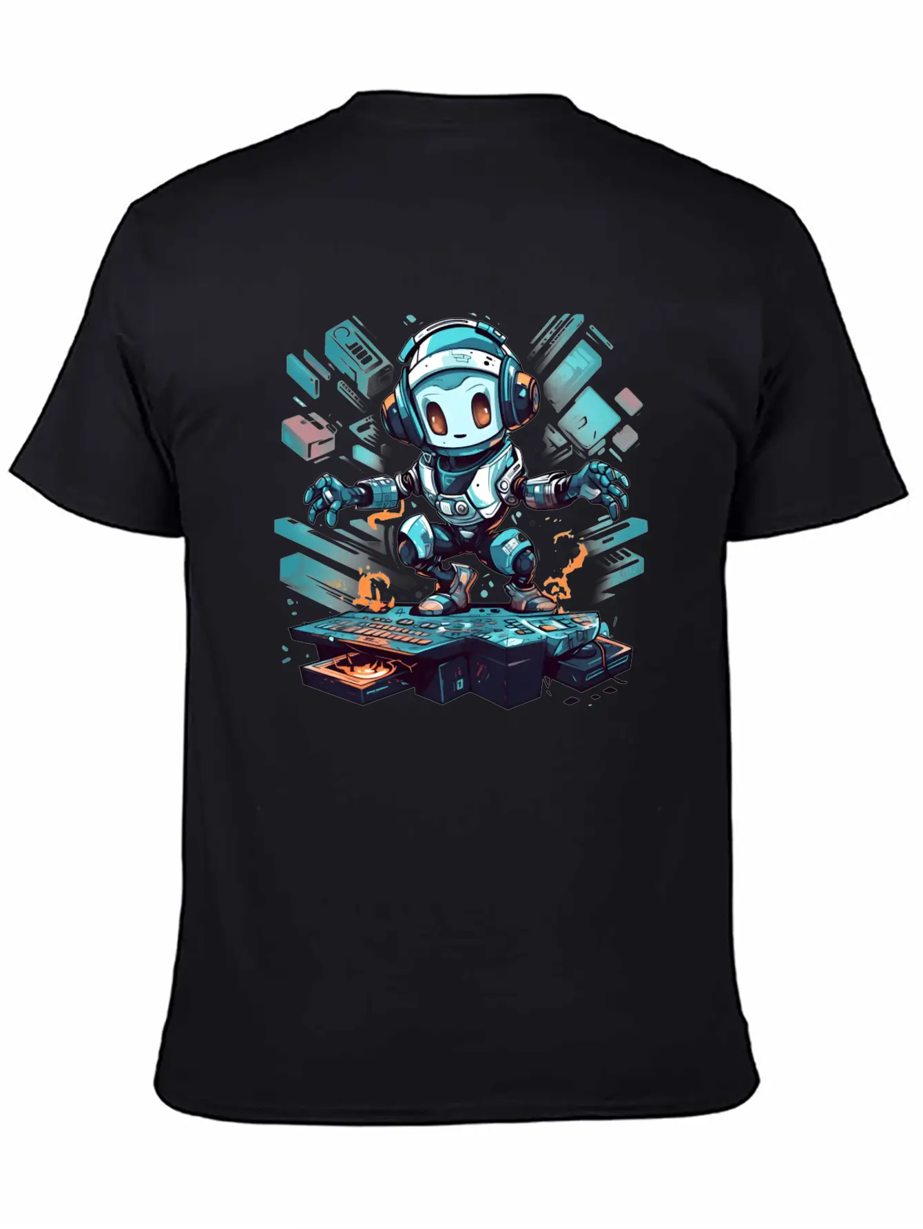 Disco Bot Groove Essential Cotton Tee For Daily Outfits ¨C Unisex Style