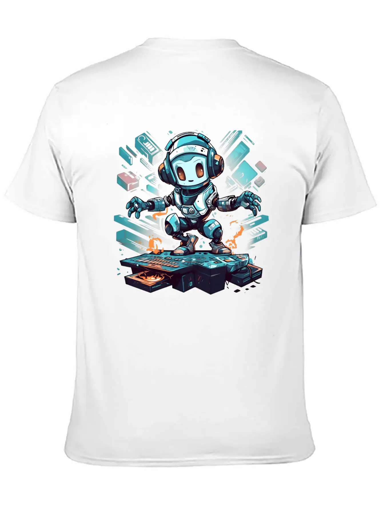 Disco Bot Groove Essential Cotton Tee For Daily Outfits ¨C Unisex Style