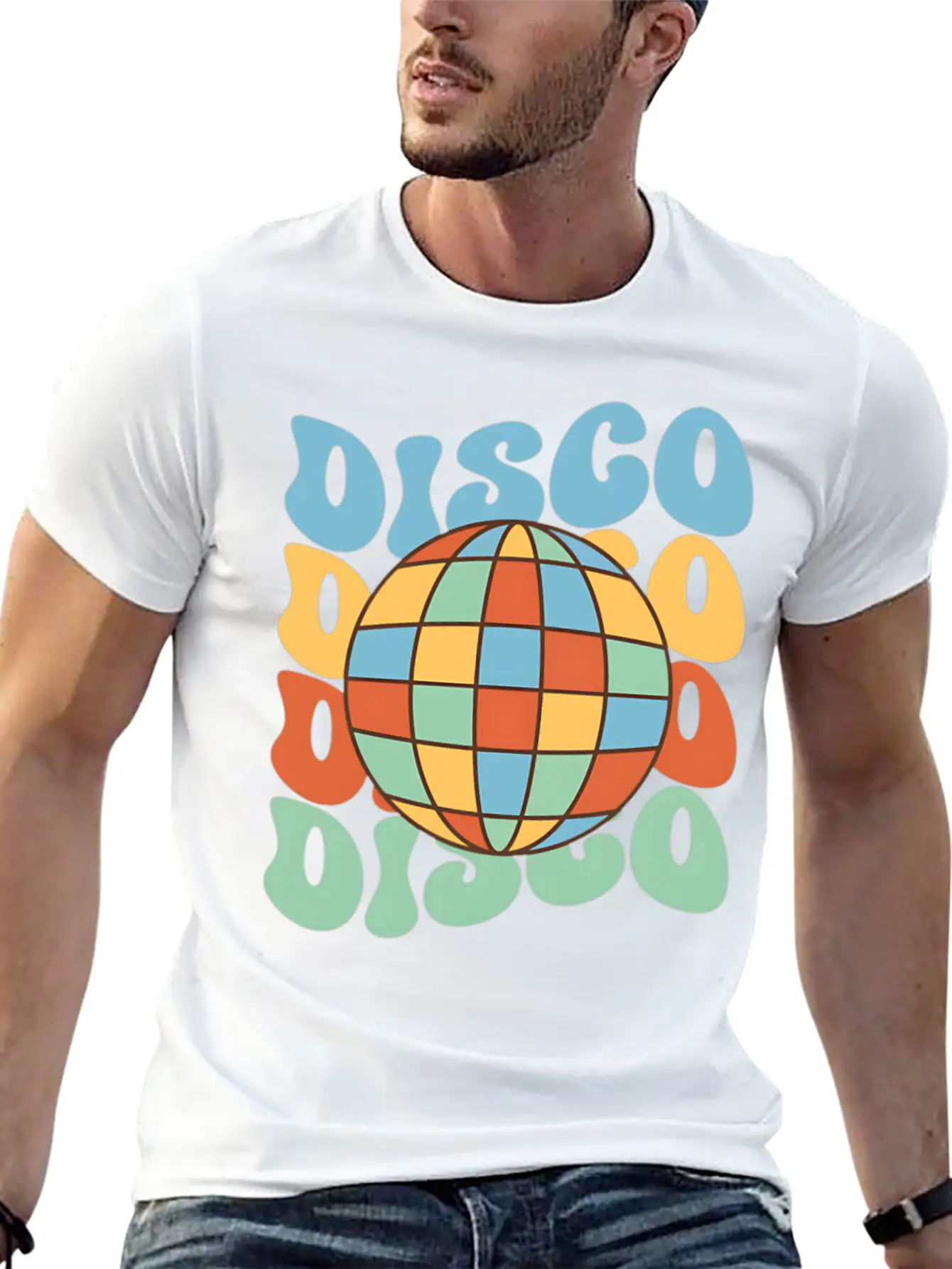 Disco Vintage Basic Graphic T-Shirt ¨C Daily Comfort In Soft Cotton