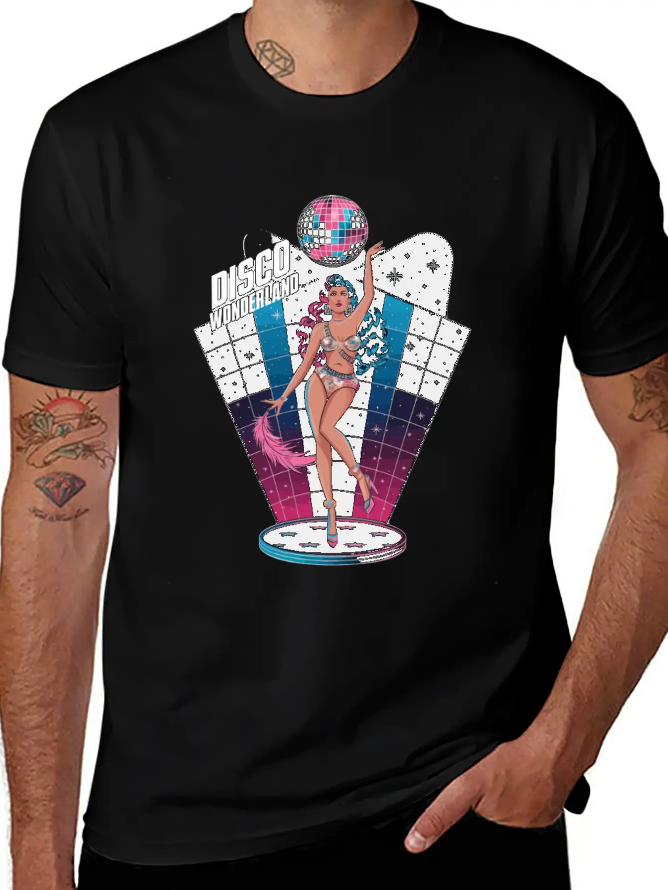 Disco Wonderland Retro Vibes Glamour Dance Fever Essential Cotton Tee For Daily Outfits ¨C Unisex Style