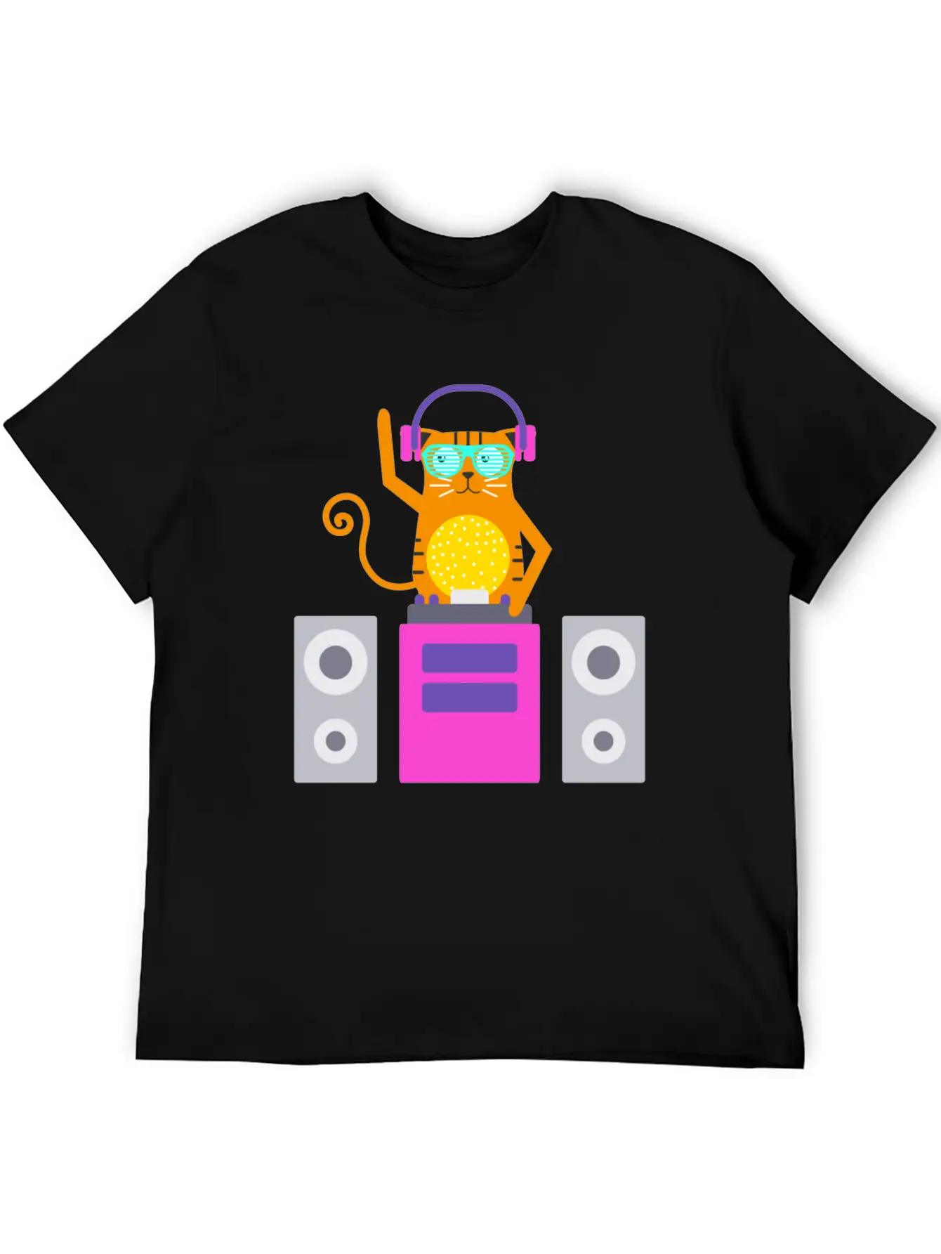 DJ Cat Basic Graphic T-Shirt ¨C Daily Comfort In Soft Cotton