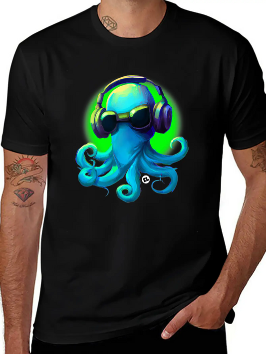 DJ Frank The Octopus Unisex Casual T-Shirt ¨C Clean Design For Daily Comfort