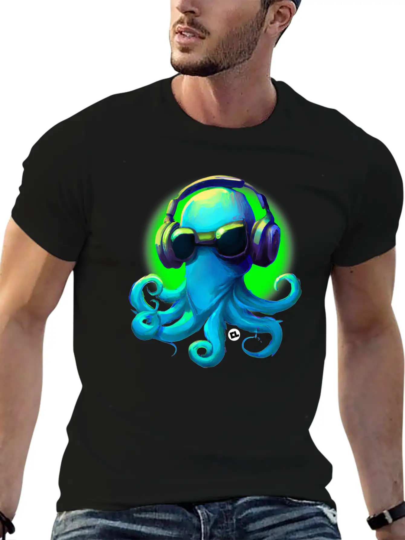 DJ Frank The Octopus Unisex Casual T-Shirt ¨C Clean Design For Daily Comfort