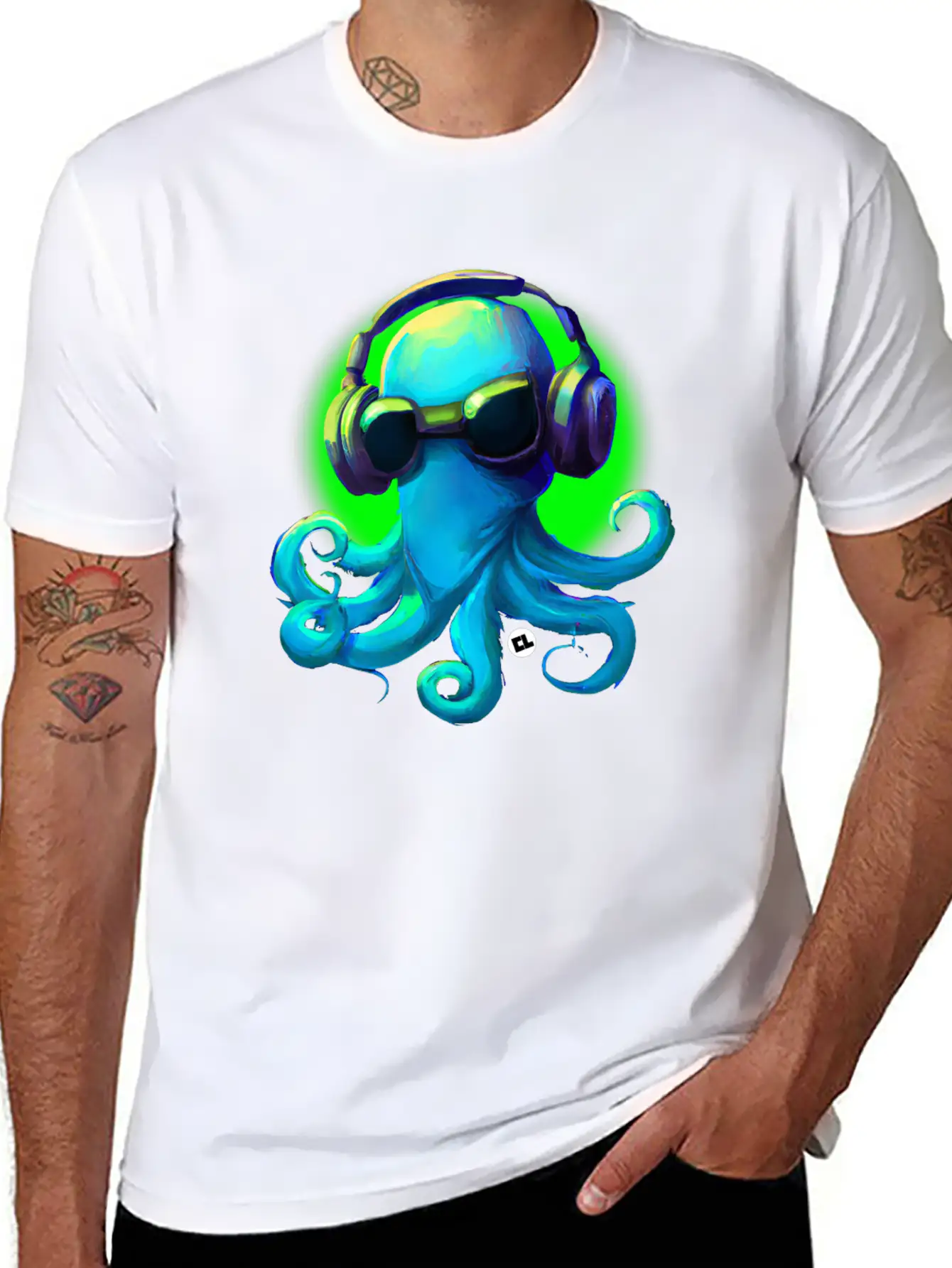 DJ Frank The Octopus Unisex Casual T-Shirt ¨C Clean Design For Daily Comfort