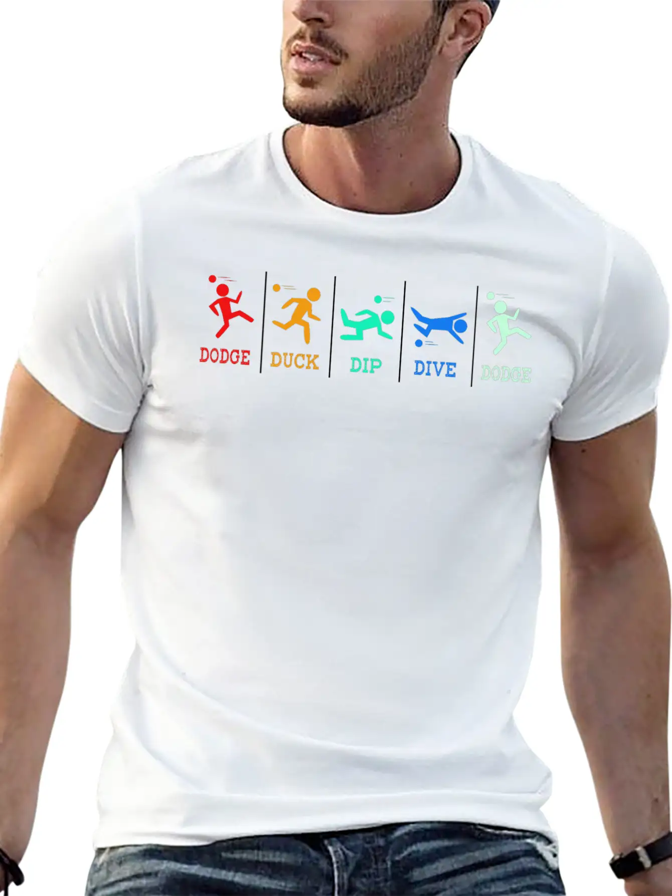 Dodgeball Dodge Duck Dip Dive Dodge Essential Cotton Tee For Daily Outfits ¨C Unisex Style