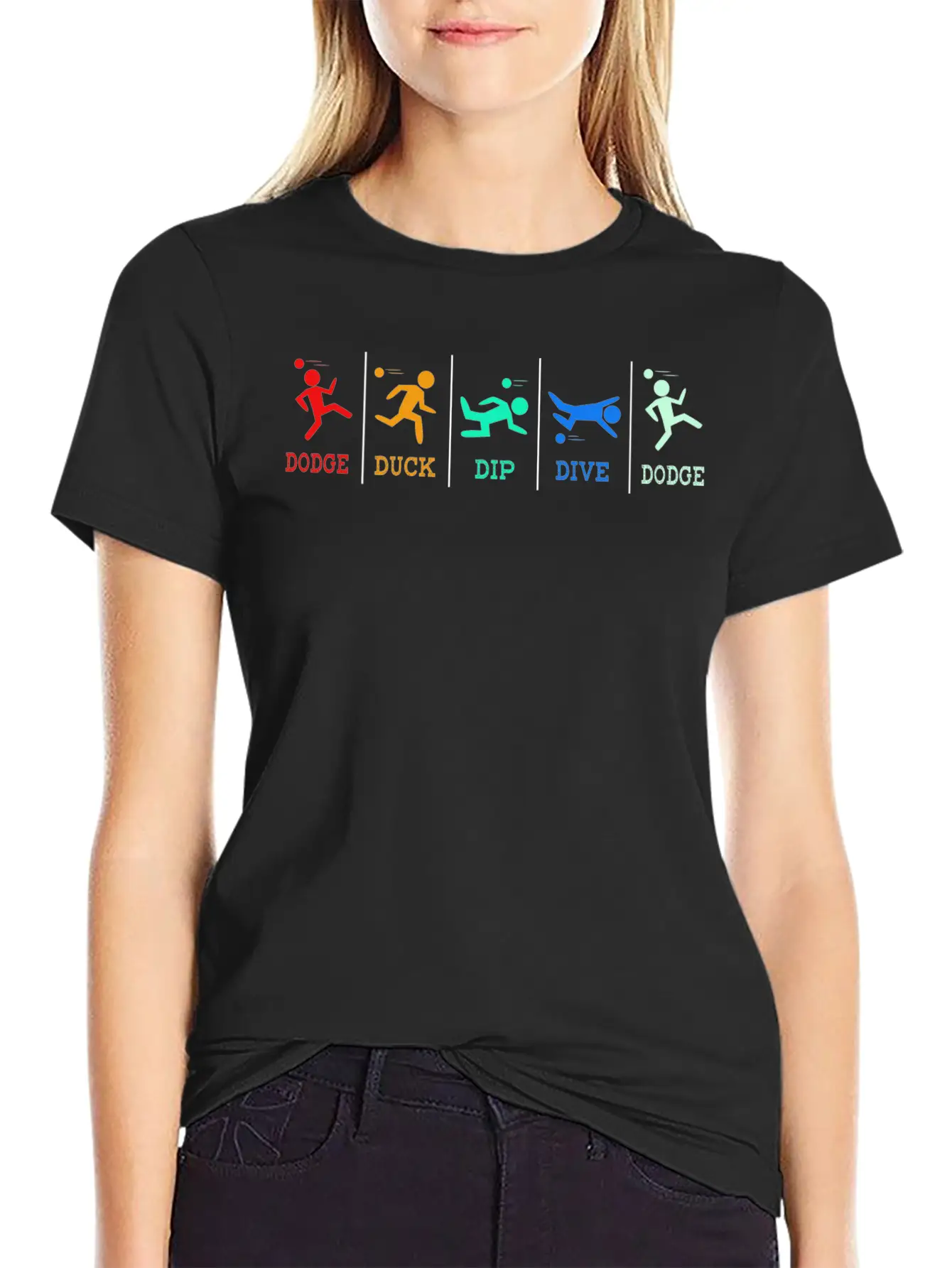 Dodgeball Dodge Duck Dip Dive Dodge Essential Cotton Tee For Daily Outfits ¨C Unisex Style