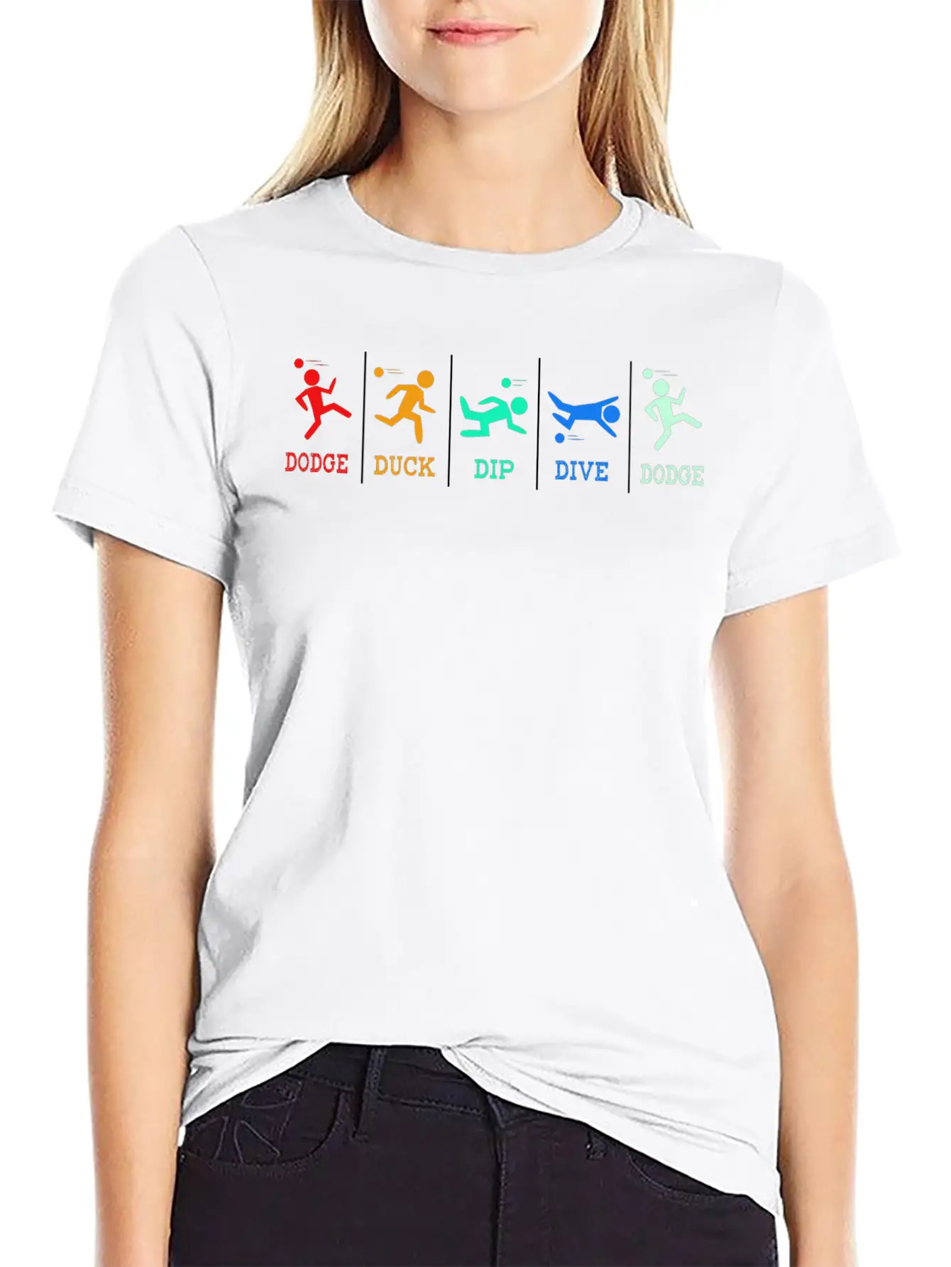 Dodgeball Dodge Duck Dip Dive Dodge Essential Cotton Tee For Daily Outfits ¨C Unisex Style