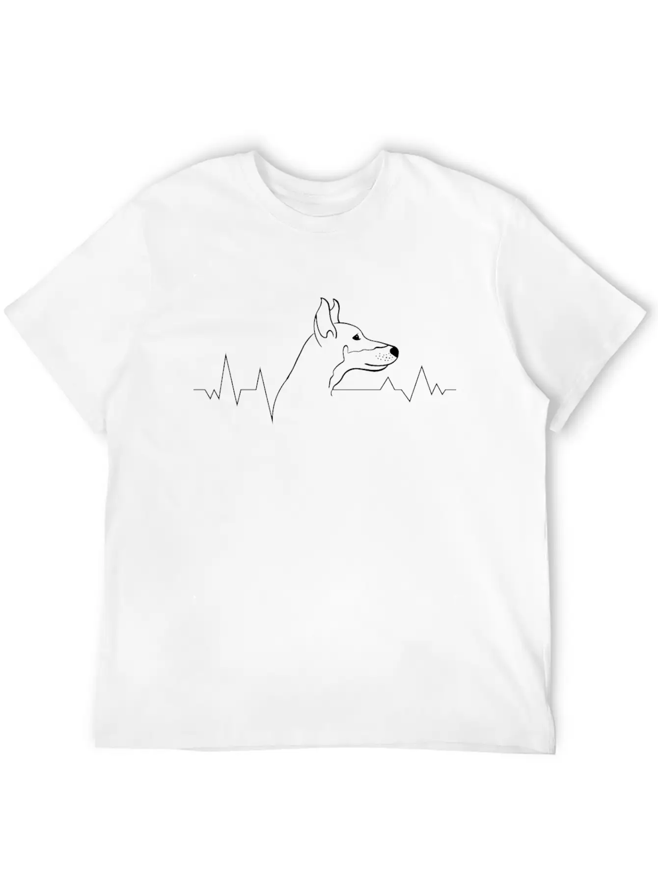 Dog-breed Doberman-Dog Dog-moms Dog-dad Heartbeat Unisex Casual T-Shirt ¨C Clean Design For Daily Comfort