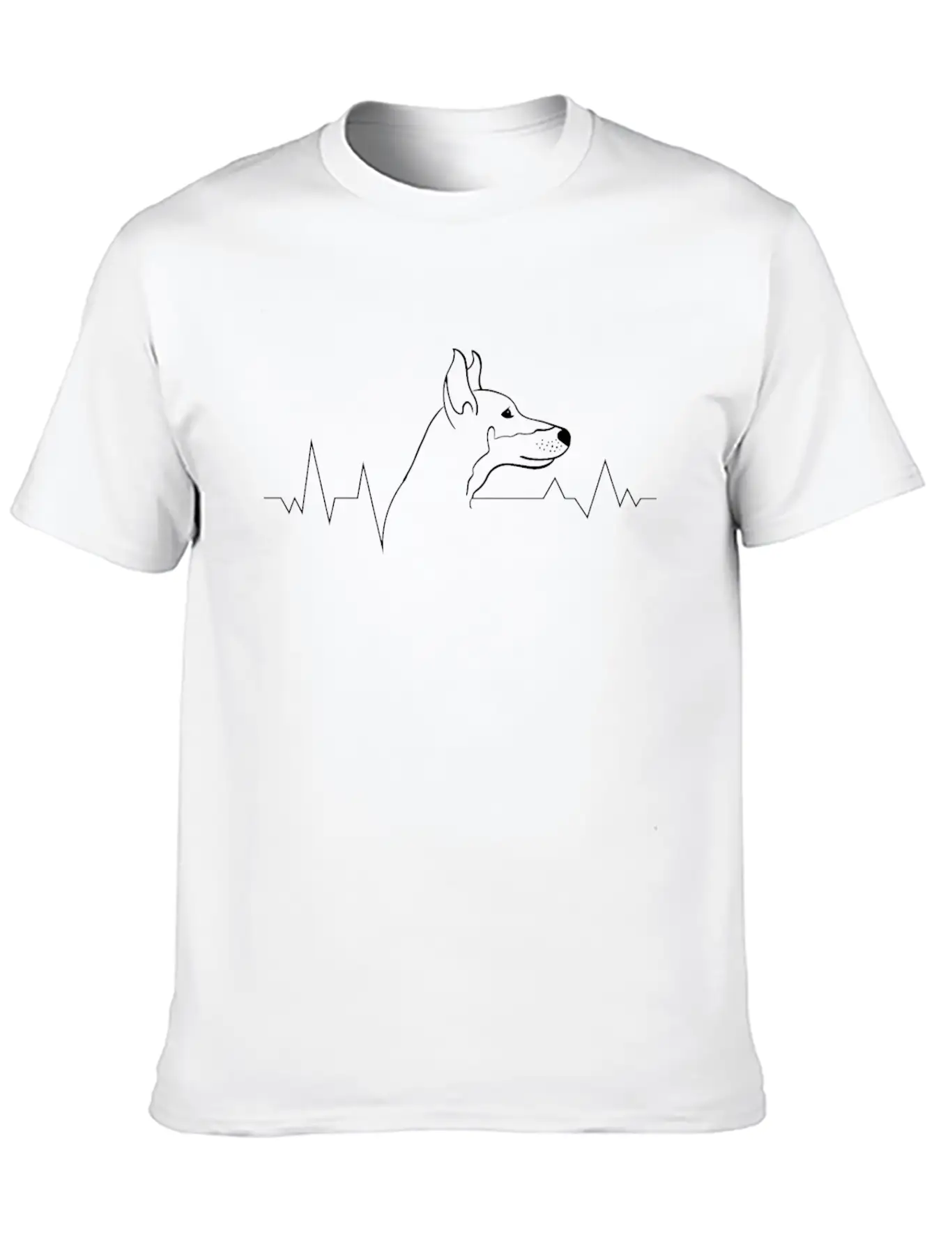 Dog-breed Doberman-Dog Dog-moms Dog-dad Heartbeat Unisex Casual T-Shirt ¨C Clean Design For Daily Comfort