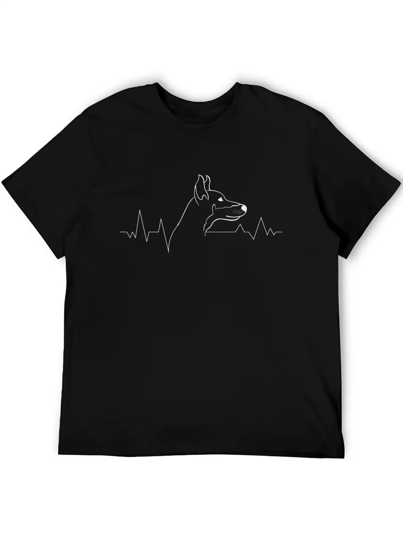 Dog-breed Doberman-Dog Dog-moms Dog-dad Heartbeat Unisex Casual T-Shirt ¨C Clean Design For Daily Comfort