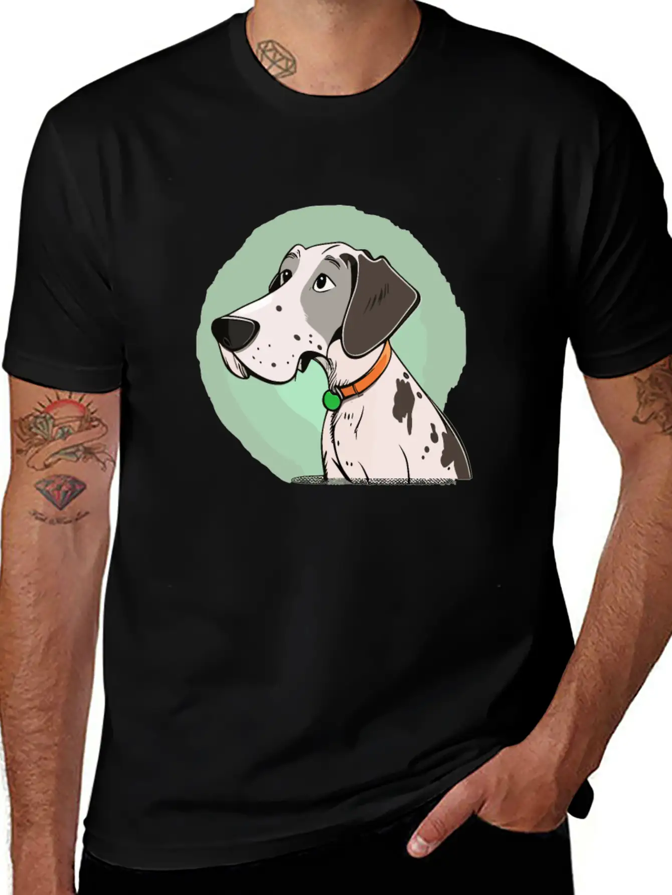 Dog Cartoon Style Unisex Casual T-Shirt ¨C Clean Design For Daily Comfort