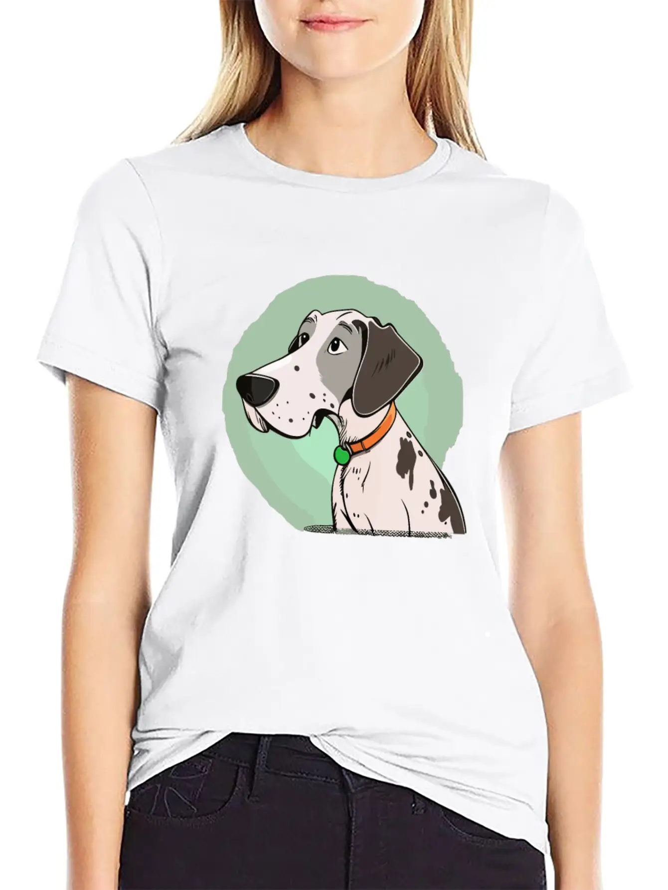 Dog Cartoon Style Unisex Casual T-Shirt ¨C Clean Design For Daily Comfort